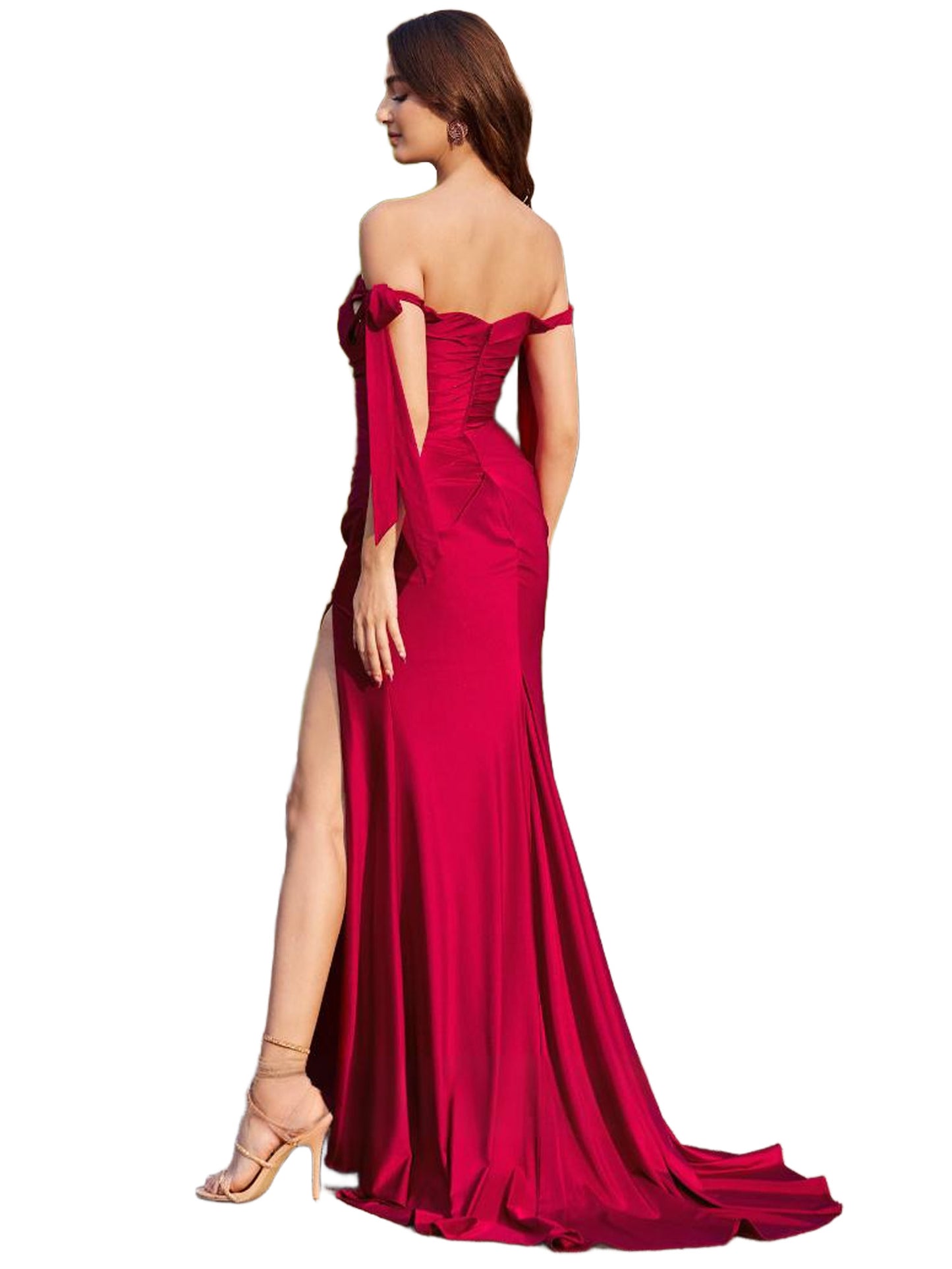 Long Prom Dress Off-the-shoulder A Line Evening Ball Gown GD300101