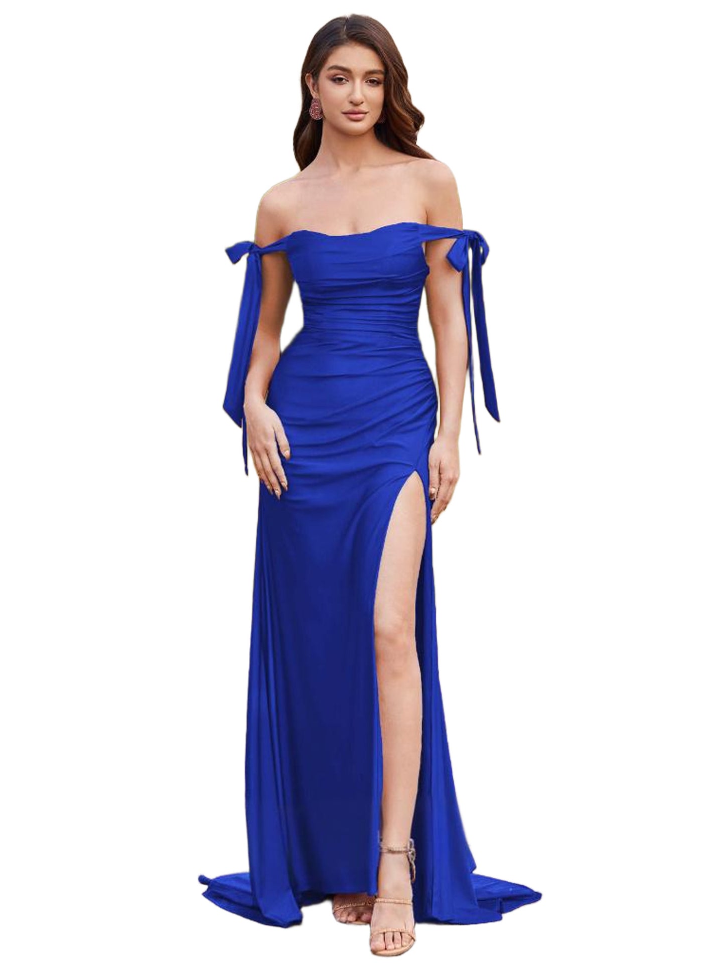 Long Prom Dress Off-the-shoulder A Line Evening Ball Gown GD300101
