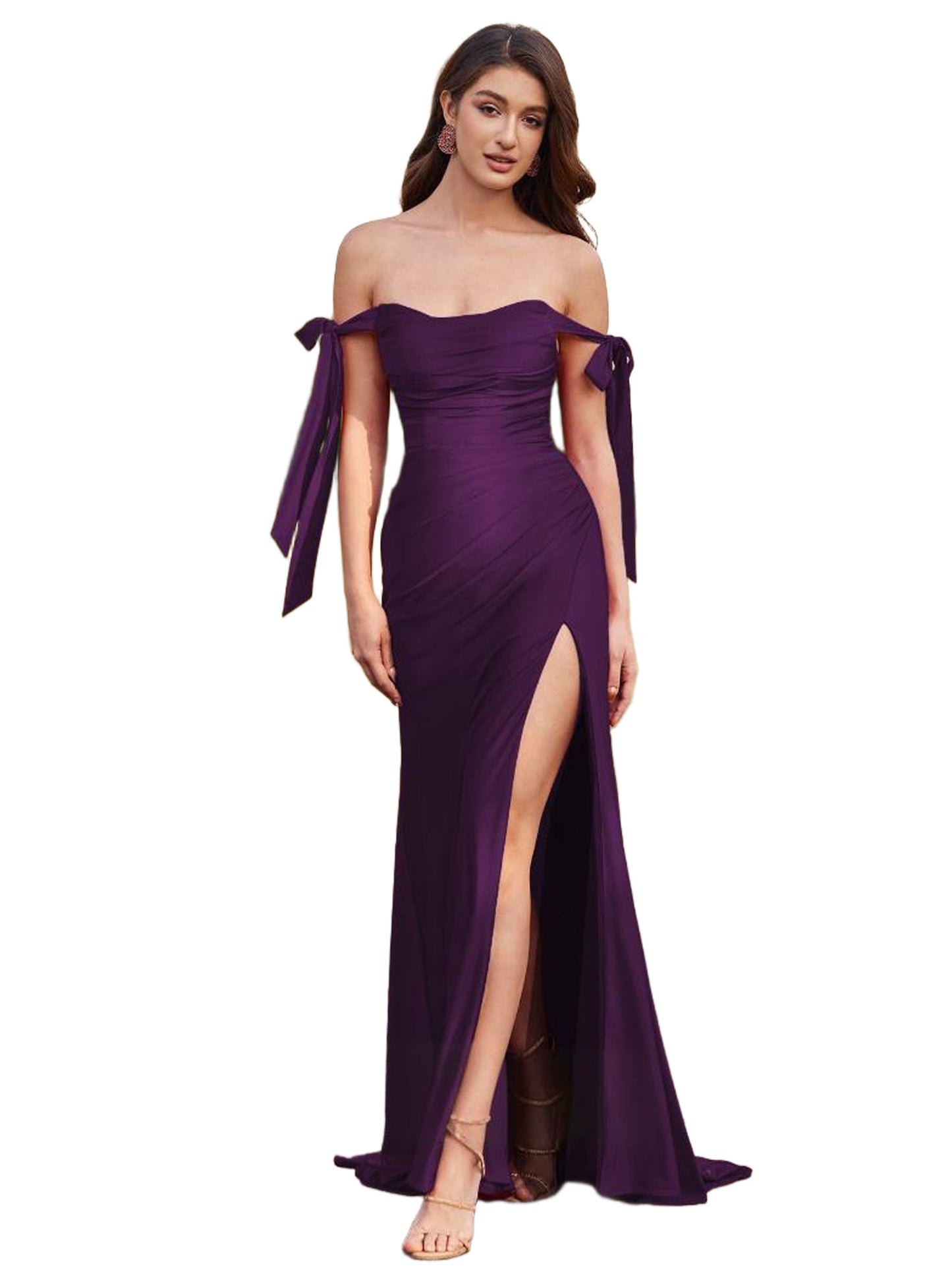 Long Prom Dress Off-the-shoulder A Line Evening Ball Gown GD300101