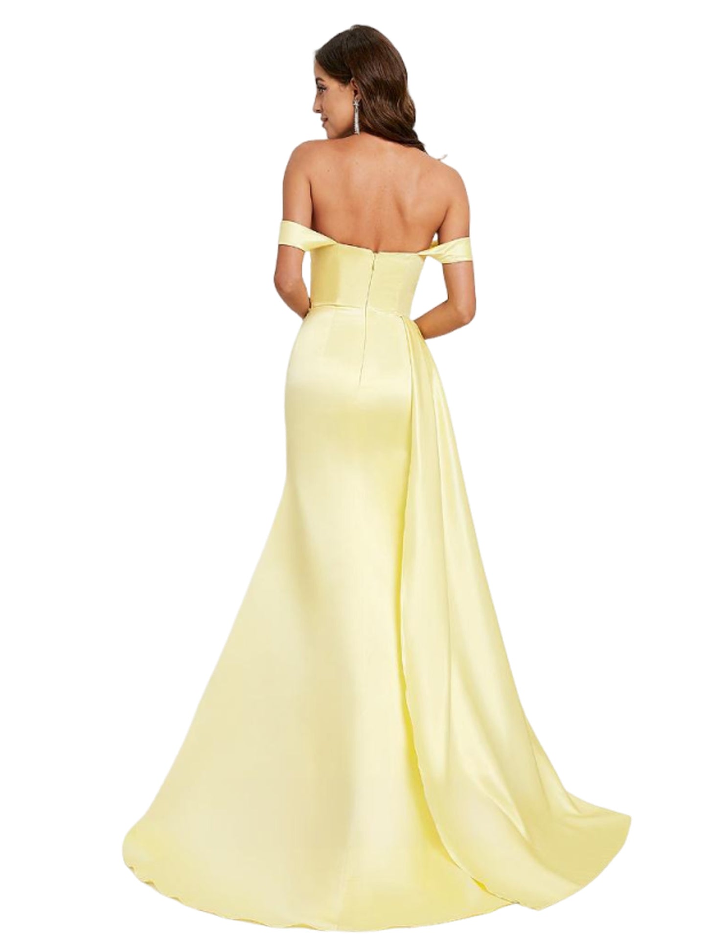 Plus Size Long Prom Dress Off-the-shoulder A Line Evening Ball Gown GD300110