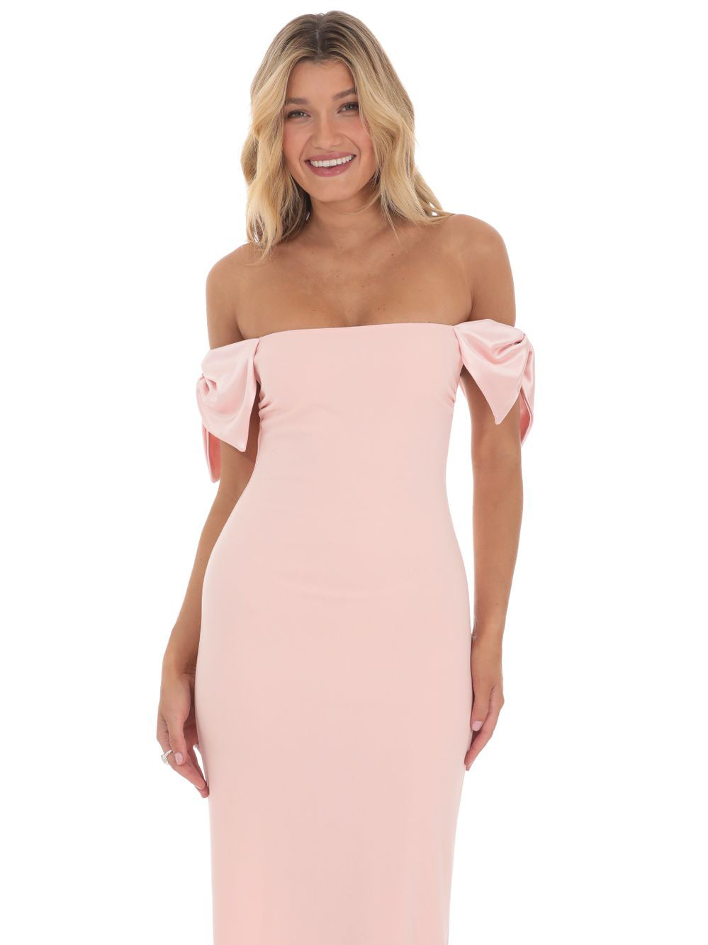 Pearl Chiffon Sheath Long Prom Dress Off-the-shoulder Ball Gown GD300020
