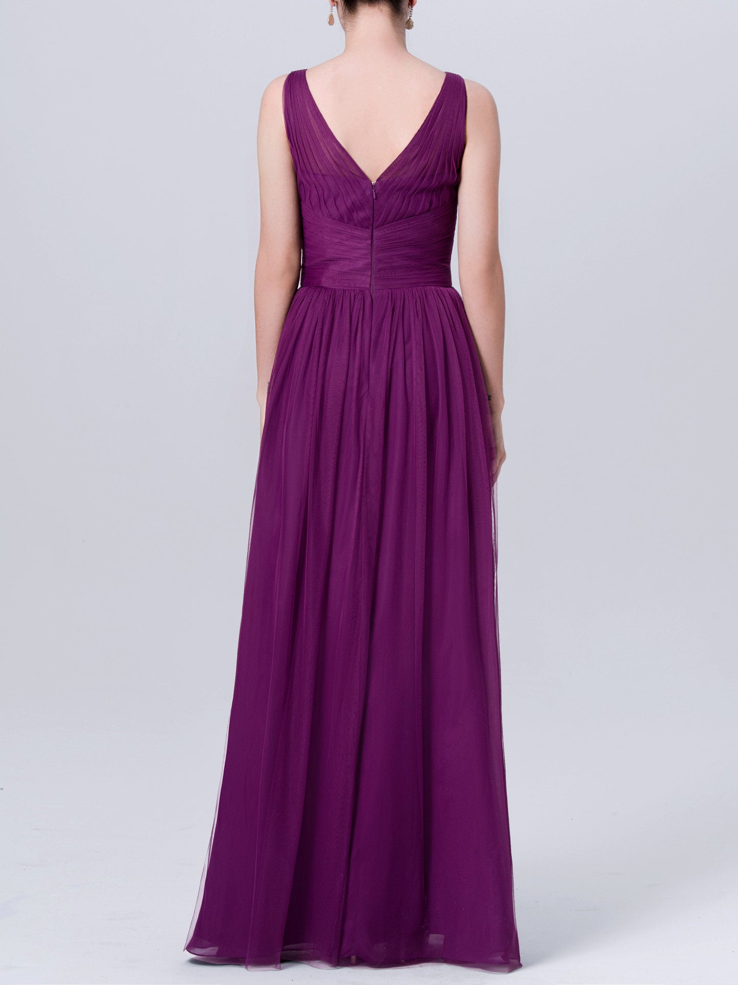Chiffon Halter Sleeveless Bridesmaid Dress| Plus Size | 60+ Colors