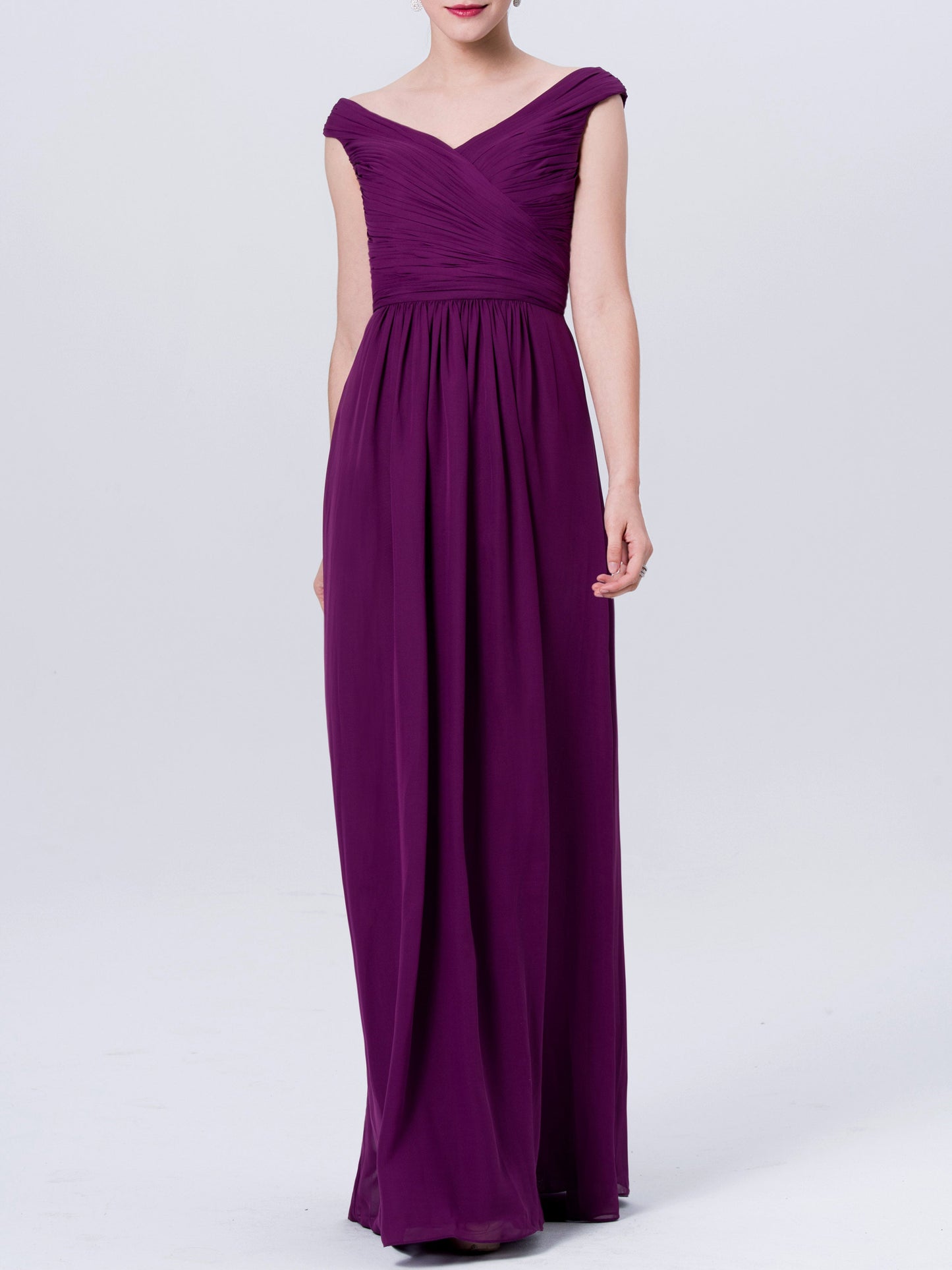 Chiffon Halter Sleeveless Bridesmaid Dress| Plus Size | 60+ Colors