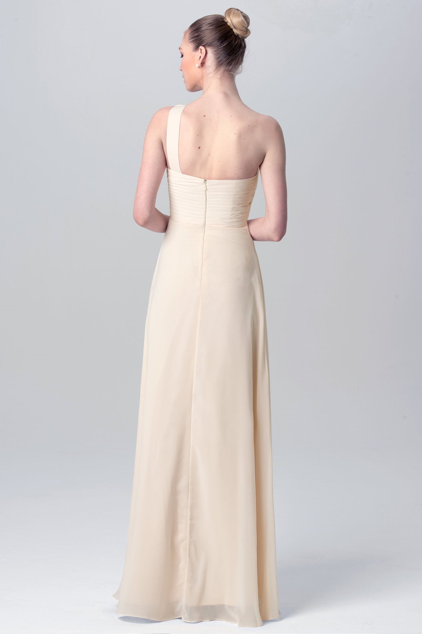 Chiffon Halter Sleeveless Bridesmaid Dress| Plus Size | 60+ Colors