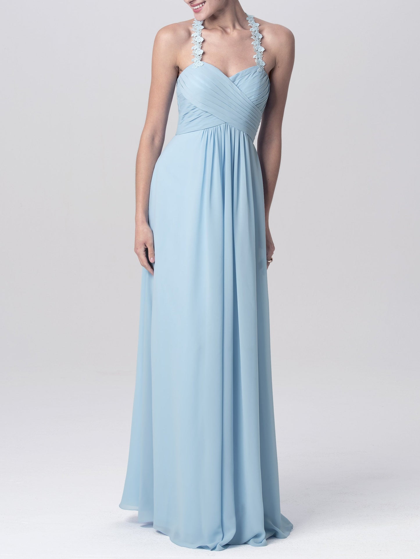 Chiffon Spaghetti Straps Sleeveless Bridesmaid Dress| Plus Size | 60+ Colors