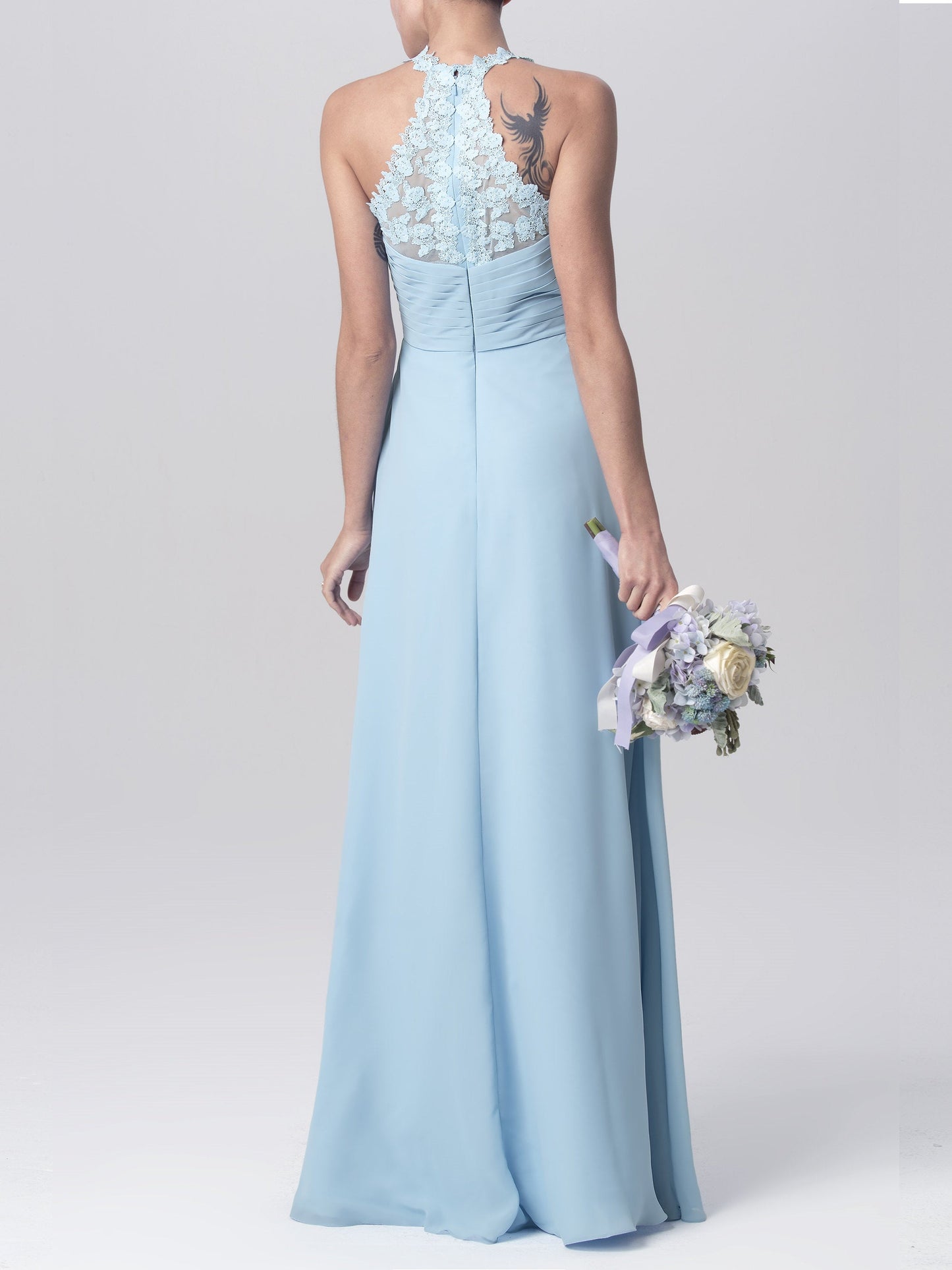 Chiffon Spaghetti Straps Sleeveless Bridesmaid Dress| Plus Size | 60+ Colors