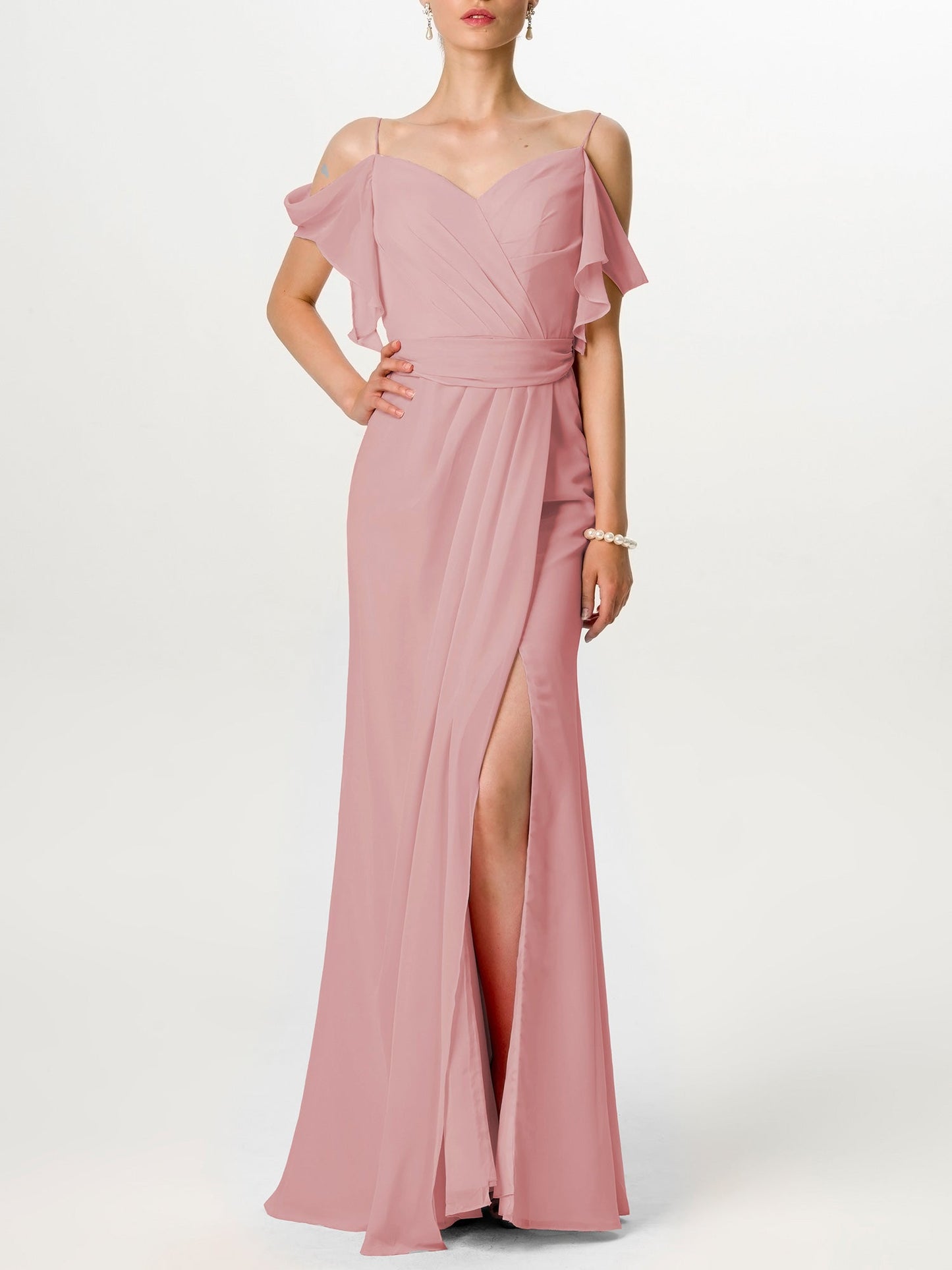 Lace Square Neck Cap Sleeves Bridesmaid Dress| Plus Size | 60+ Colors