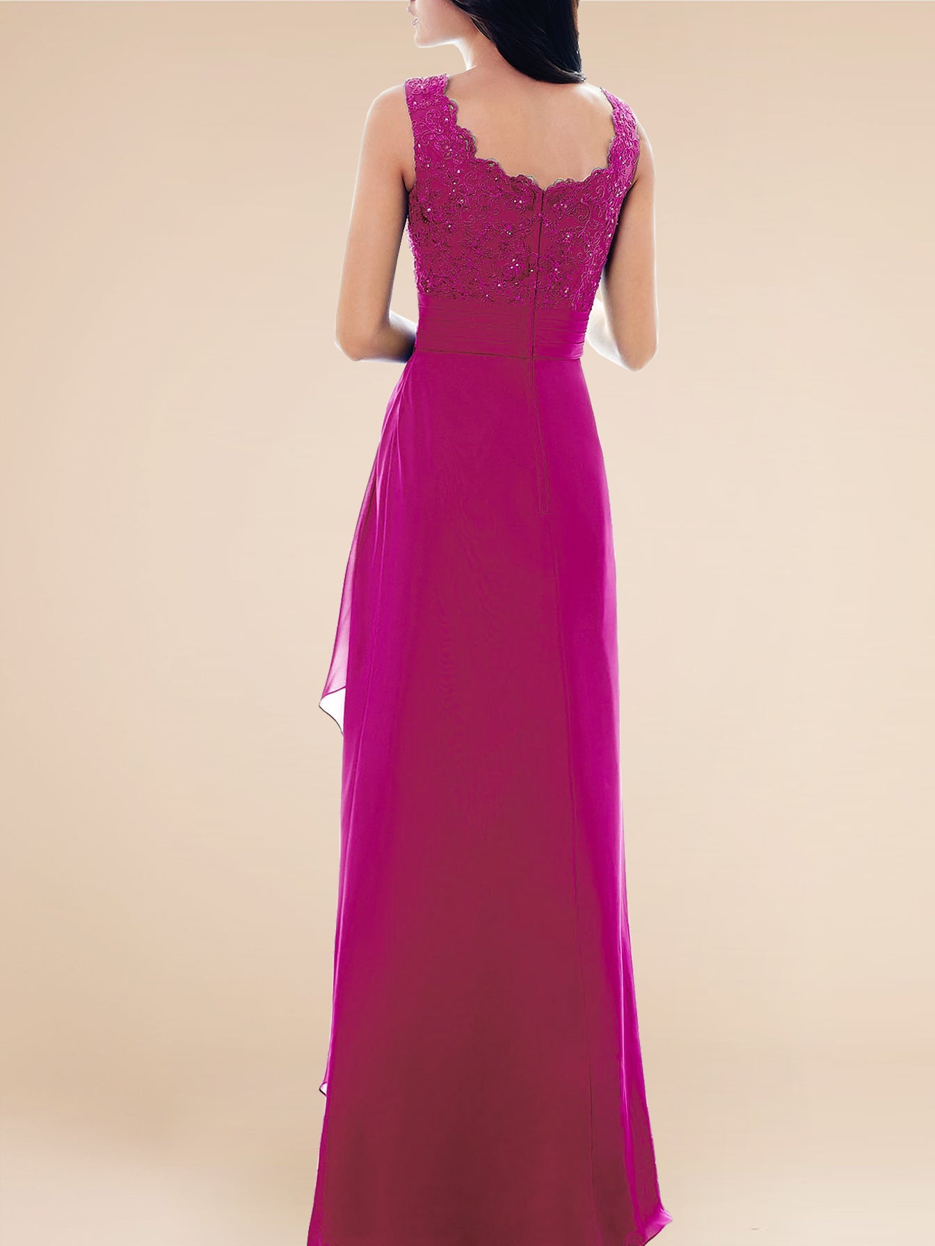 Chiffon One Shoulder Sleeveless Bridesmaid Dress| Plus Size | 60+ Colors
