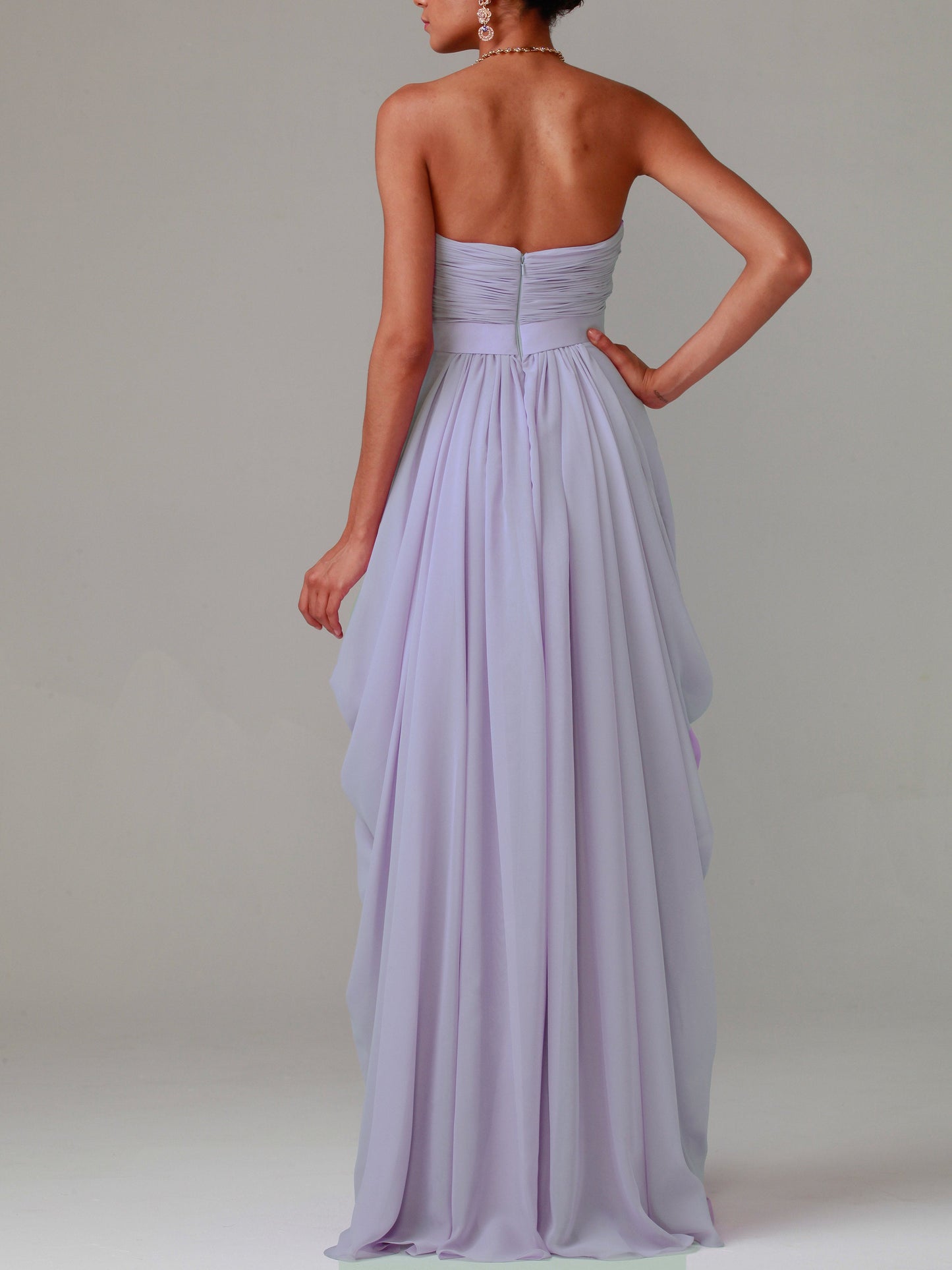 Chiffon Scoop Neck Sleeveless Bridesmaid Dress| Plus Size | 60+ Colors