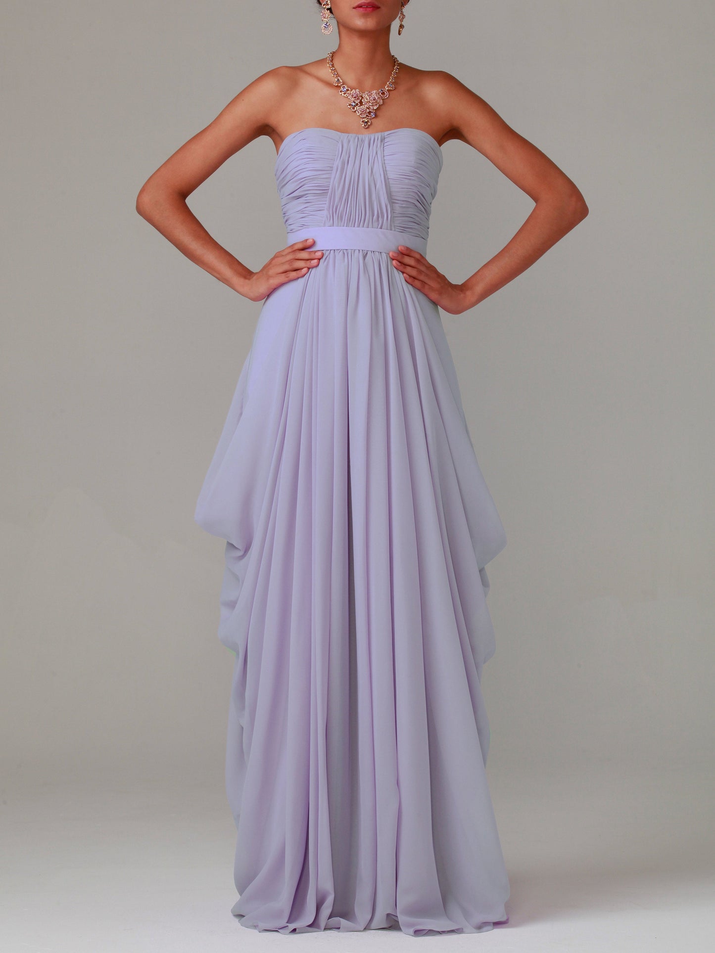 Chiffon Scoop Neck Sleeveless Bridesmaid Dress| Plus Size | 60+ Colors