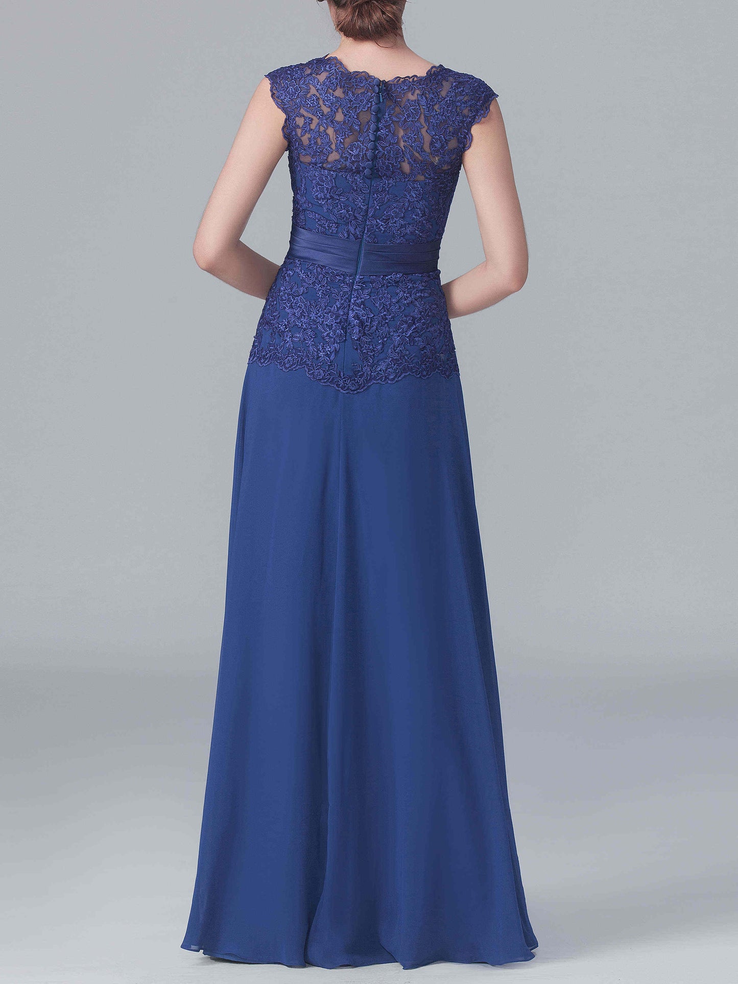 Chiffon V-Neck Short Sleeves Bridesmaid Dress| Plus Size | 60+ Colors