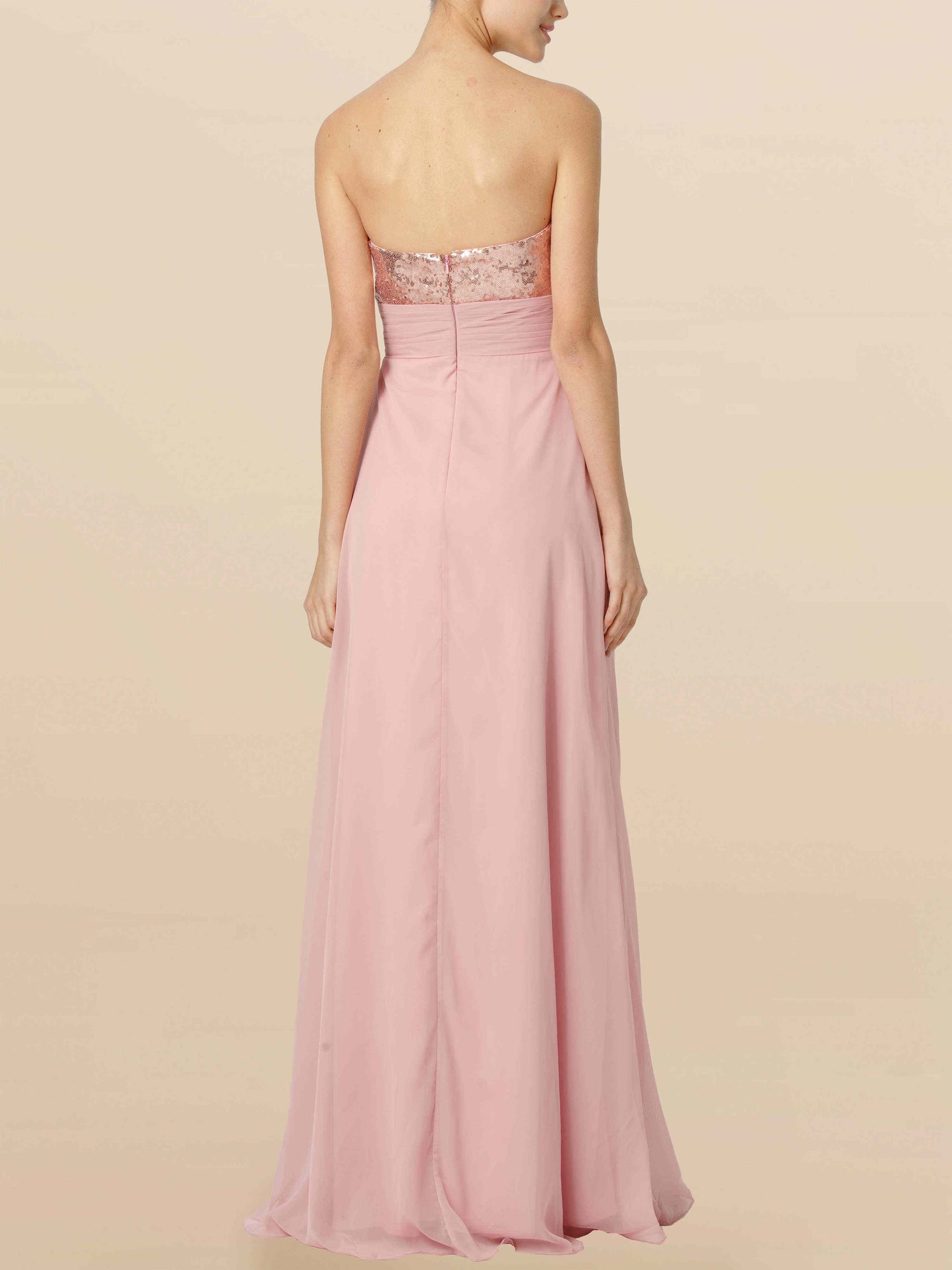 Sequin V-Neck Sleeveless Bridesmaid Dress| Plus Size | 60+ Colors