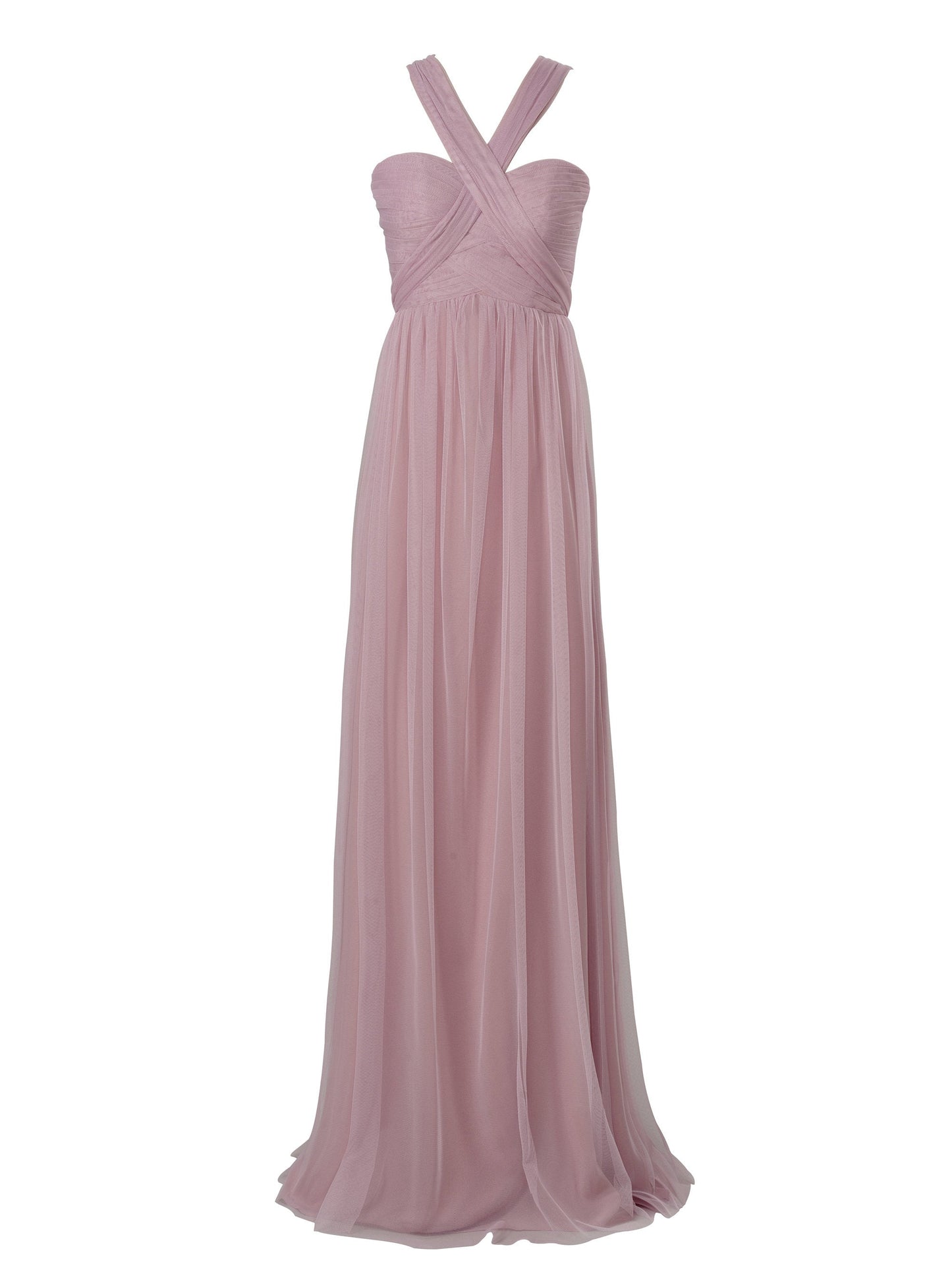 Chiffon Criss Cross Straps Sleeveless Bridesmaid Dress| Plus Size | 60+ Colors