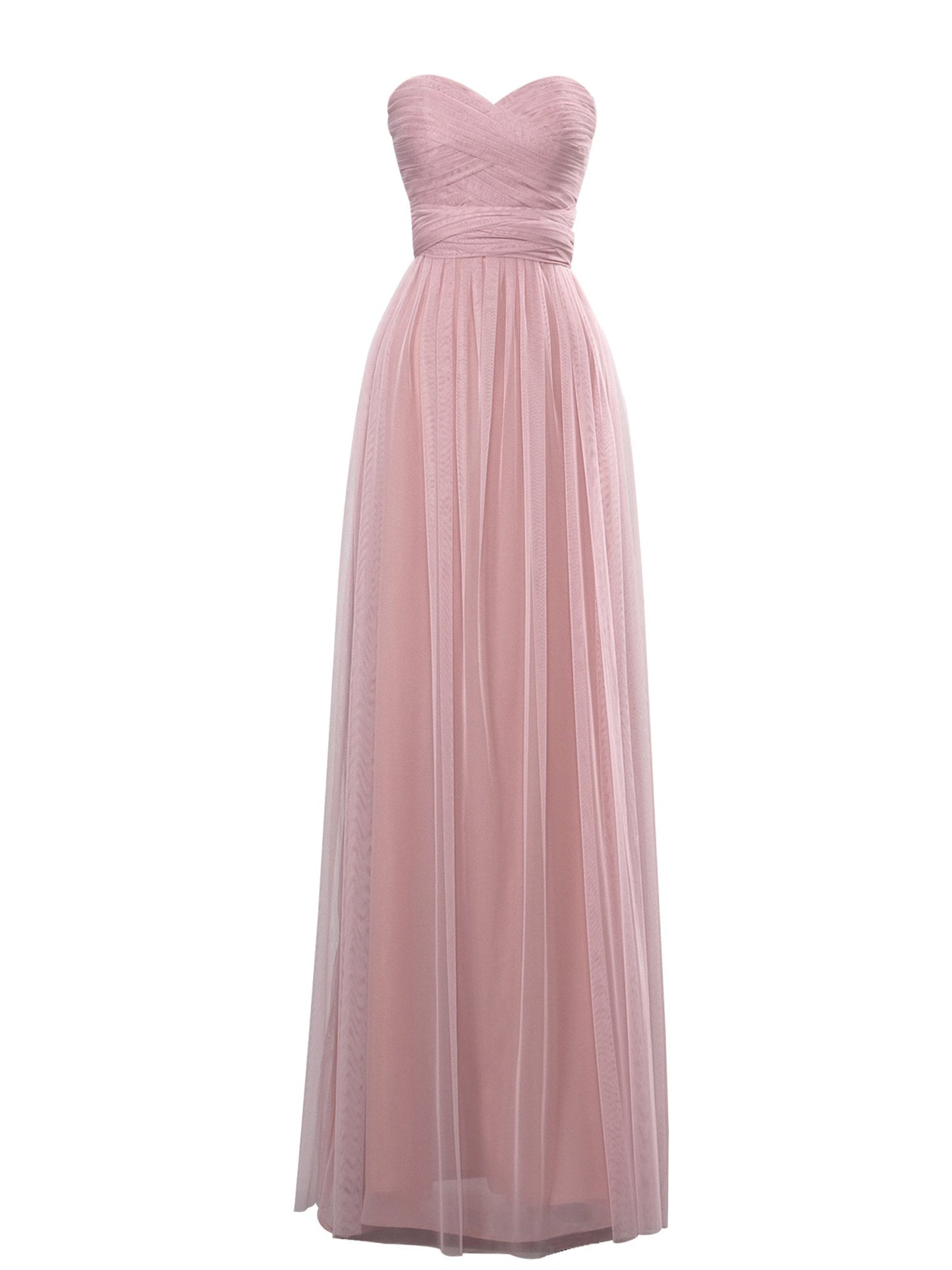Chiffon Criss Cross Straps Sleeveless Bridesmaid Dress| Plus Size | 60+ Colors