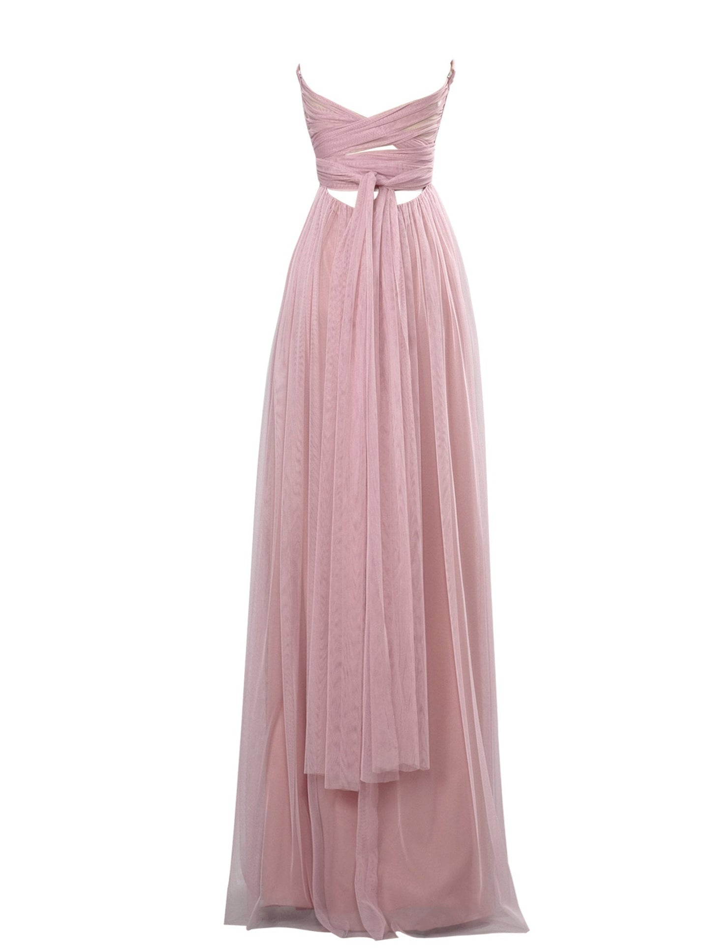 Chiffon Criss Cross Straps Sleeveless Bridesmaid Dress| Plus Size | 60+ Colors