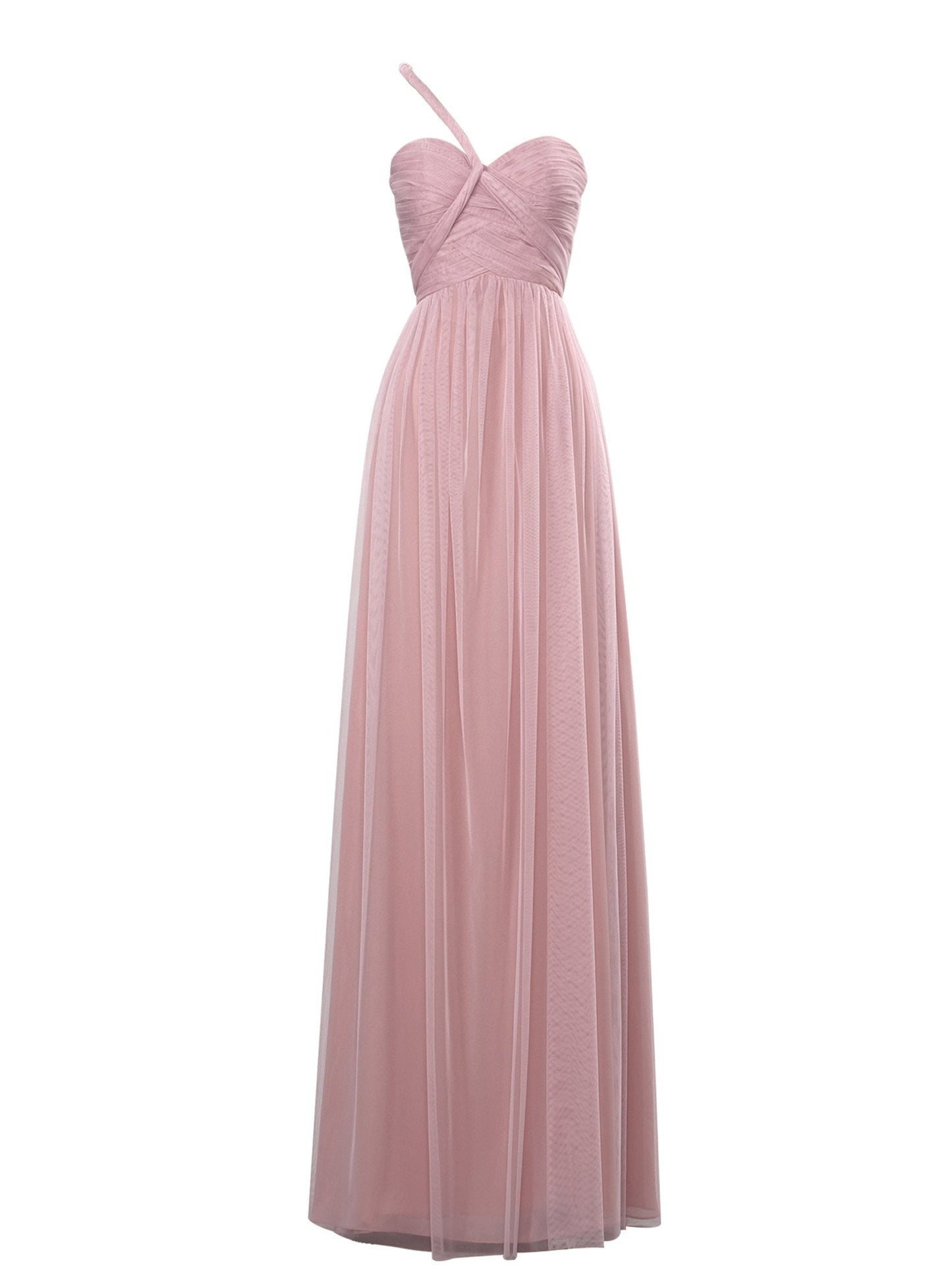 Chiffon Criss Cross Straps Sleeveless Bridesmaid Dress| Plus Size | 60+ Colors
