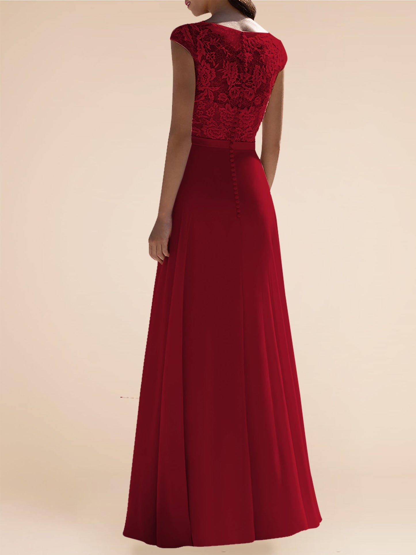 Chiffon V-Neck Sleeveless Bridesmaid Dress| Plus Size | 60+ Colors