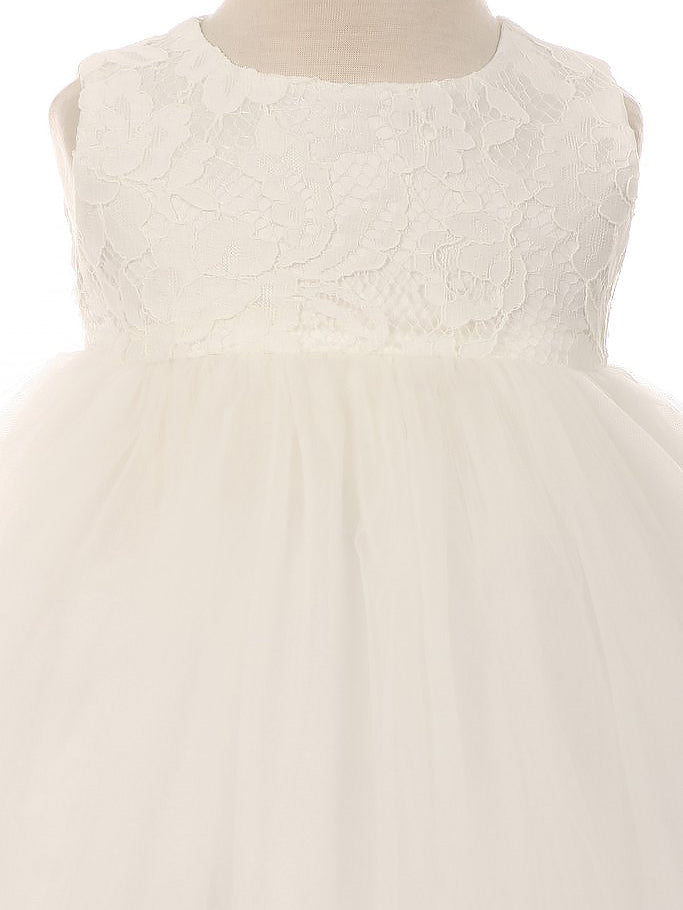 Lace A-Line Scoop Neck Sleeveless Flower Girl Dress-F500072