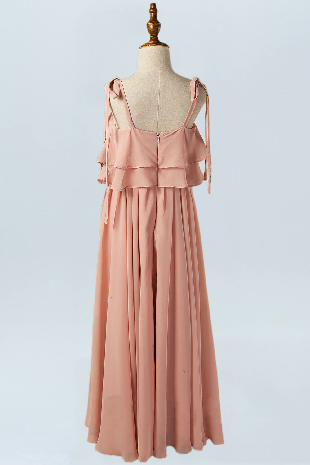 Chiffon Scoop Neck Sleeveless Flower Girl Dress