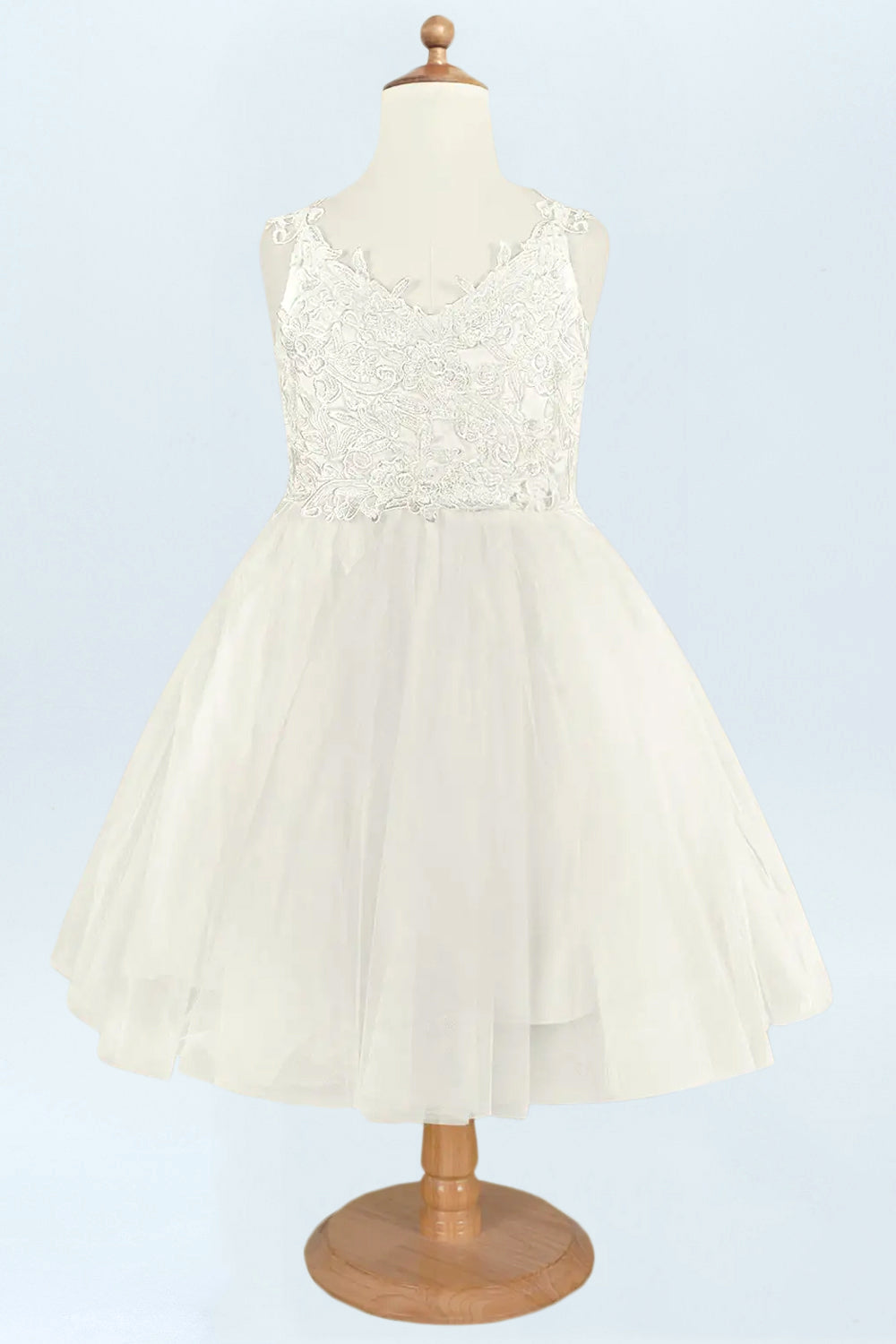 Lace A-Line Scoop Neck Half Sleeves Bridesmaid Dress-F500131