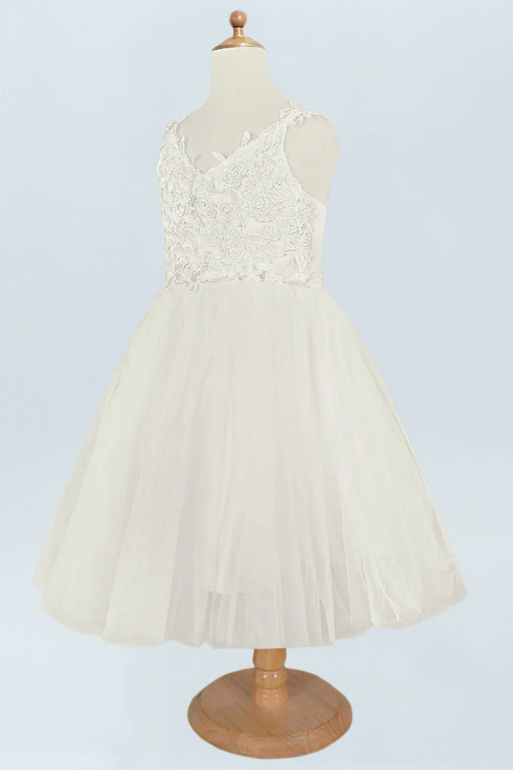 Lace A-Line Scoop Neck Half Sleeves Bridesmaid Dress-F500131