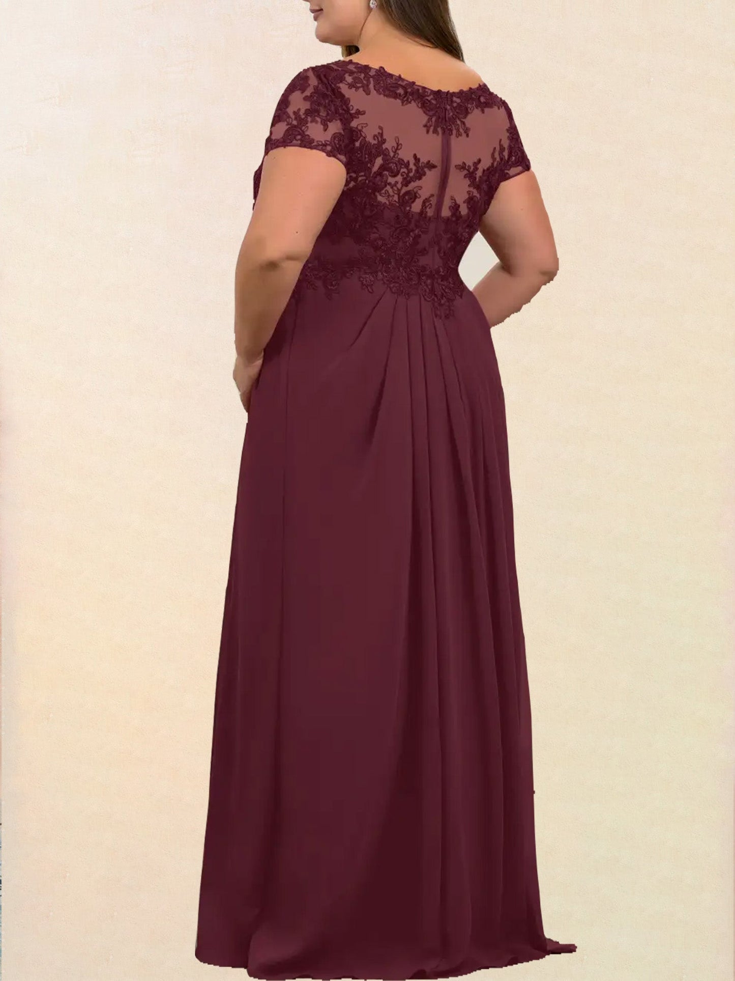 Chiffon Scoop Neck Sleeveless