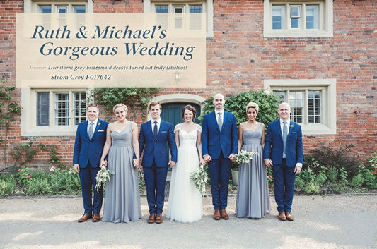Ruth & Michael’s Rustic Manor Wedding | F0117642 Storm Grey Chiffon Bridesmaid Dresses