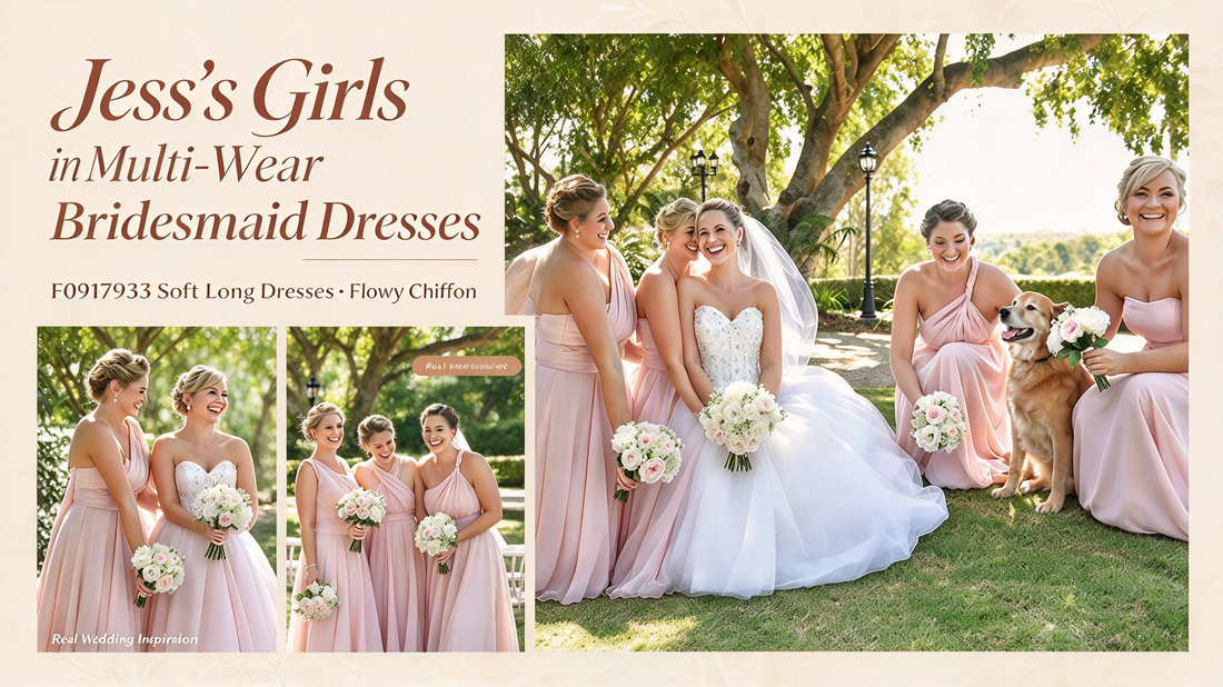 Jess’s Girls in Multi-Wear Bridesmaid Dresses | F0917933 Soft Pink Chiffon