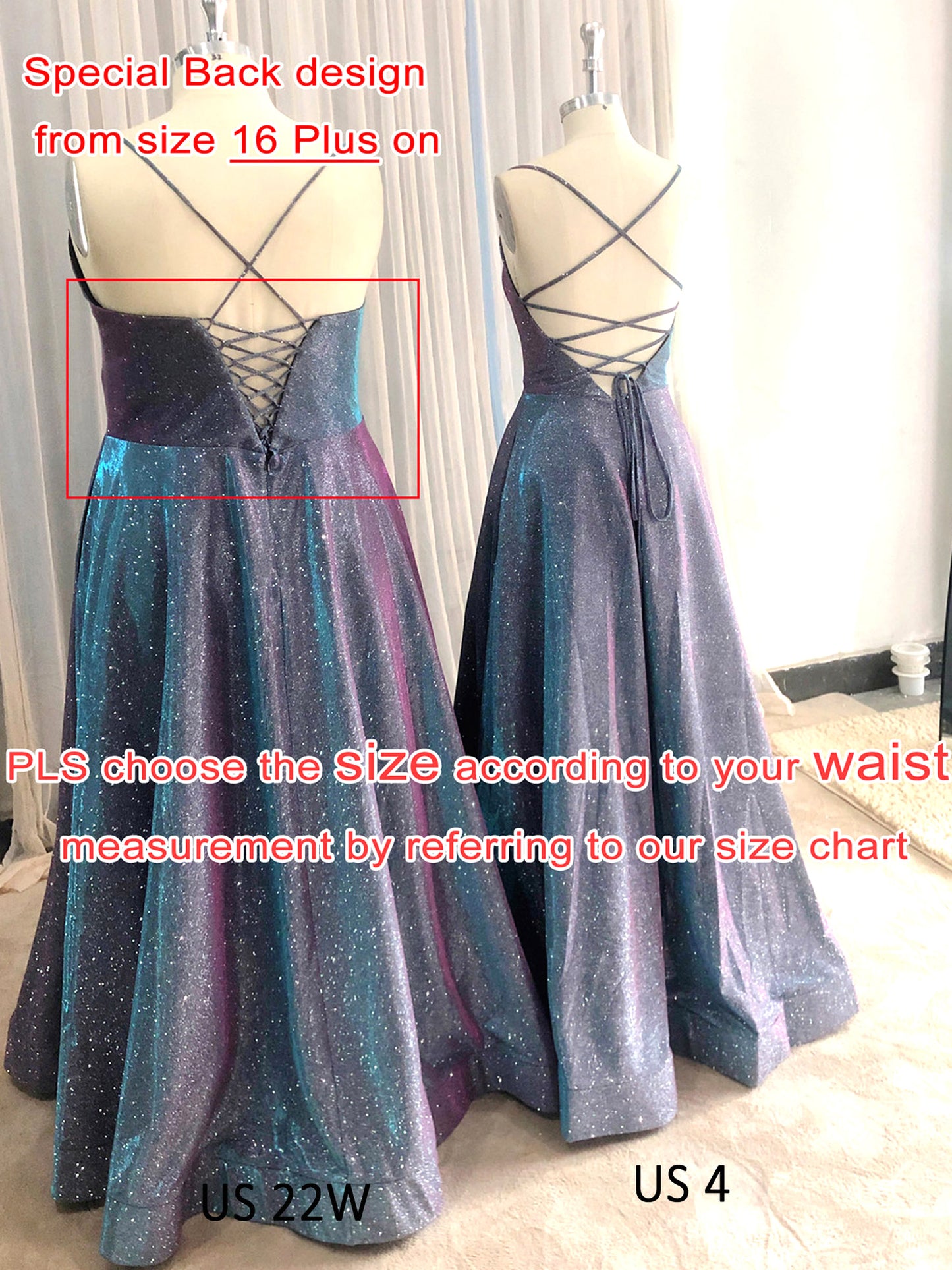 Women's Long Dress Glitter Bateau/Boat Slit Evening Ball Gown with Pockets GD100025