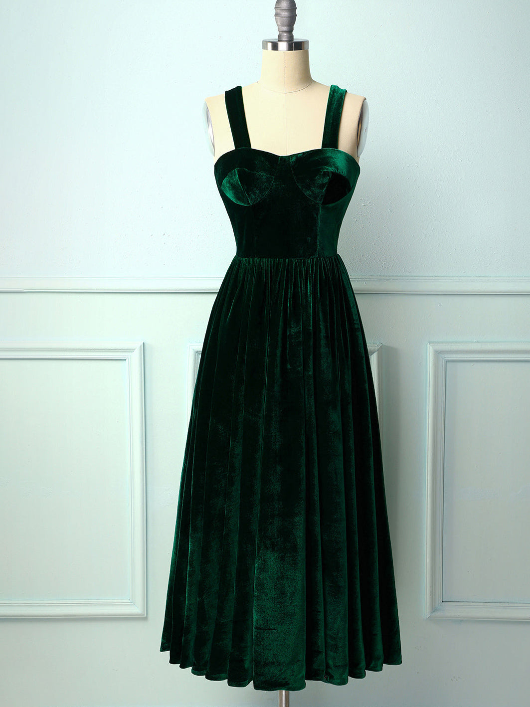 Velvet A-Line Sweetheart Sleeveless Bridesmaid Dress-F0313008