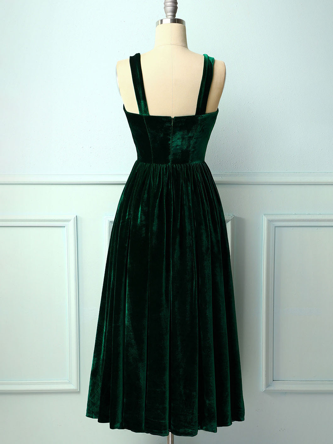 Velvet A-Line Sweetheart Sleeveless Bridesmaid Dress-F0313008