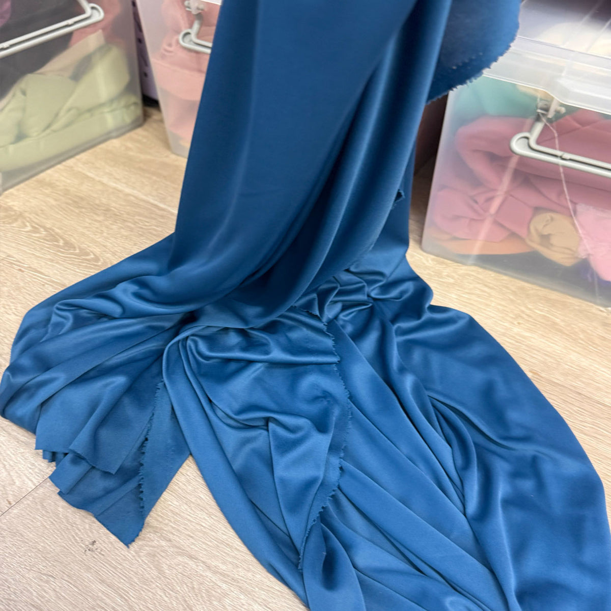 Dusty Blue Wedding Draping Fabric for Ceremony Backdrops and Event Decorations 170 × 100 cm