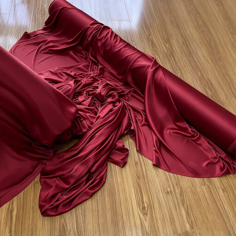 Burgundy Wedding Draping Fabric for Ceremony Backdrops and Event Decorations 170 × 100 cm