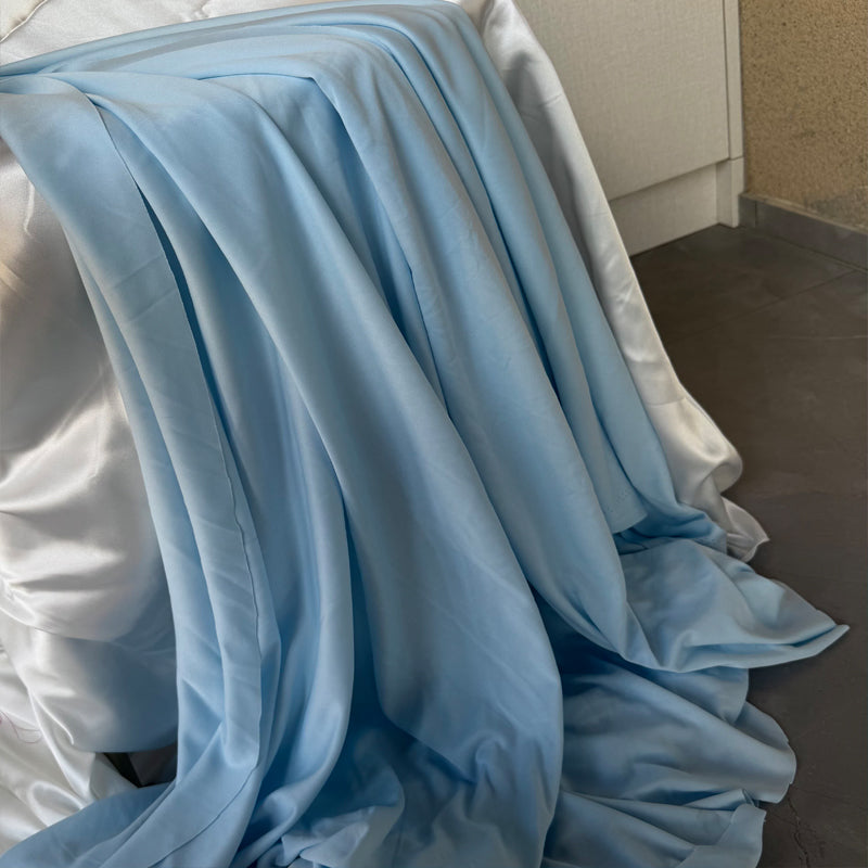 Dusty Blue Wedding Draping Fabric for Ceremony Backdrops and Event Decorations 170 × 100 cm