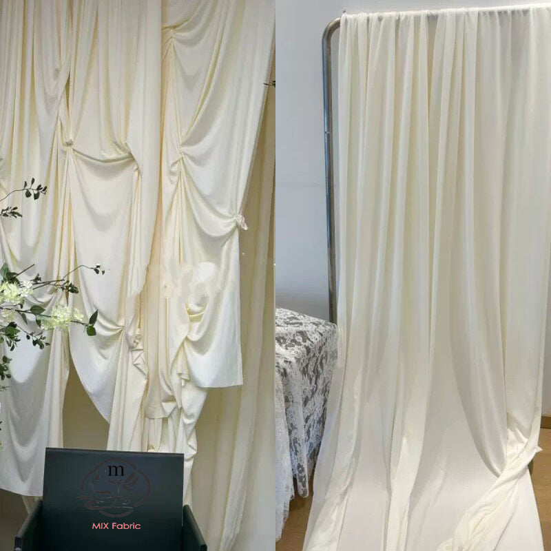 Burgundy Draping Fabric Stretch Knit Fabric for Wedding Decor Curtains 170x100 cm -FB00002