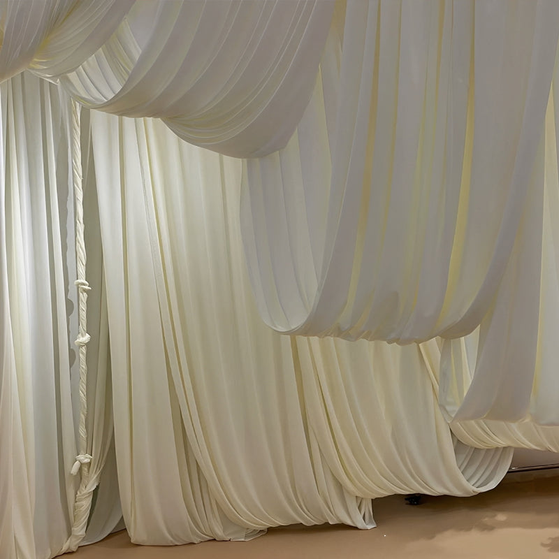 Dusty Blue Wedding Draping Fabric for Ceremony Backdrops and Event Decorations 170 × 100 cm