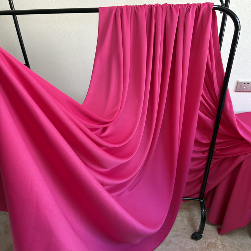 Burgundy Draping Fabric Stretch Knit Fabric for Wedding Decor Curtains 170x100 cm -FB00002