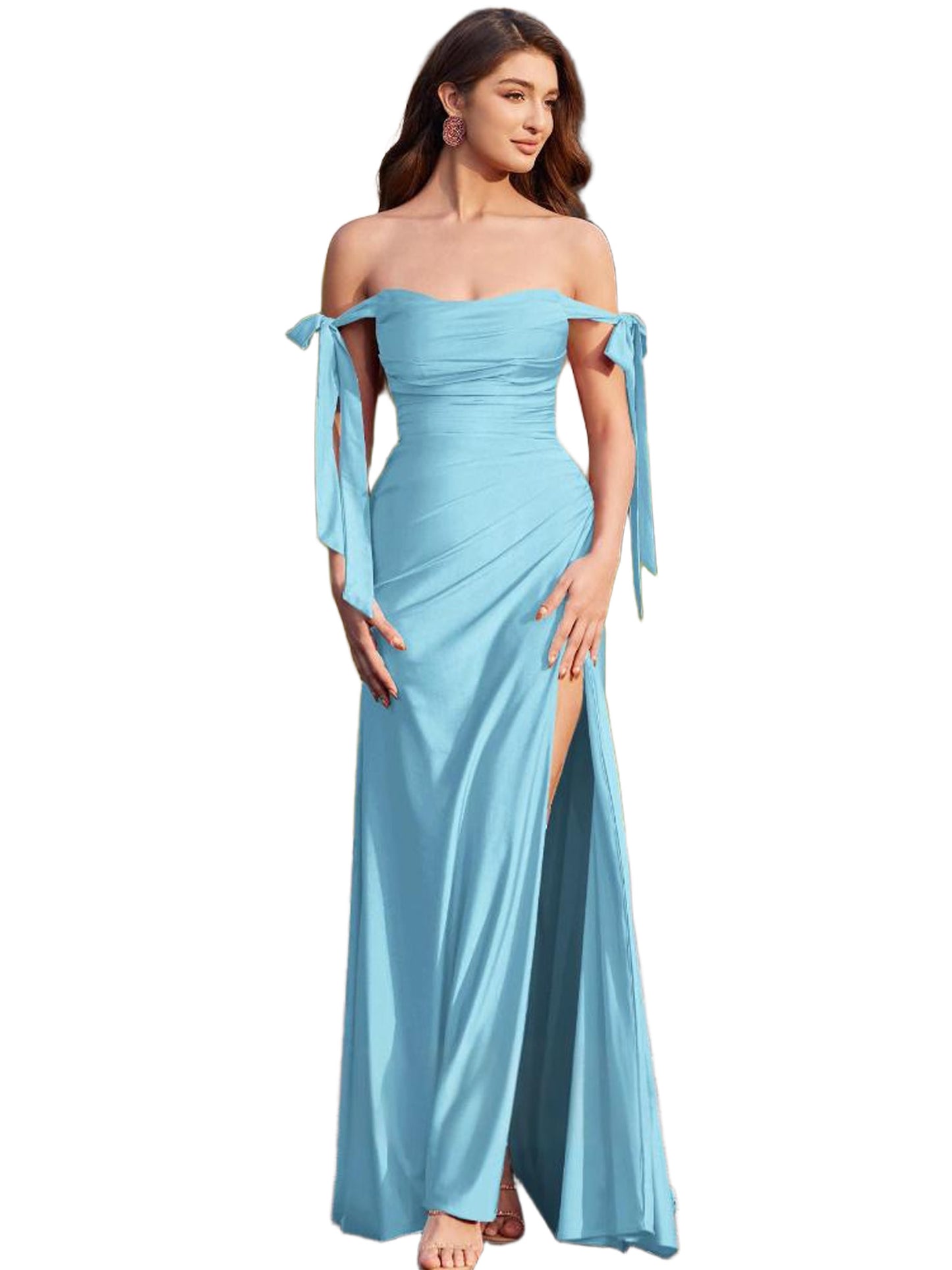 Long Prom Dress Off-the-shoulder A Line Evening Ball Gown GD300101