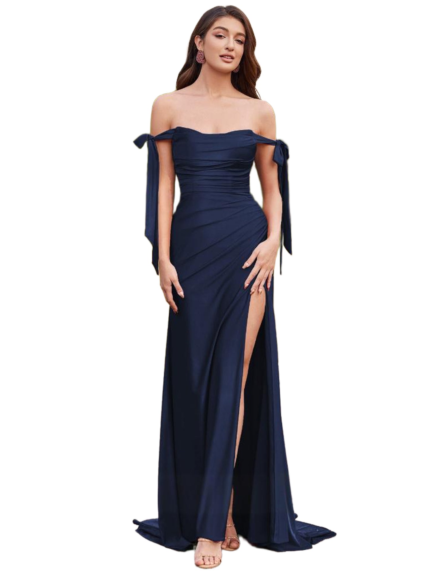 Long Prom Dress Off-the-shoulder A Line Evening Ball Gown GD300101