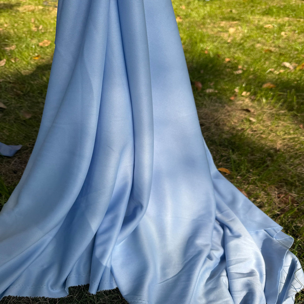 Dusty Blue Wedding Draping Fabric for Ceremony Backdrops and Event Decorations 170 × 100 cm