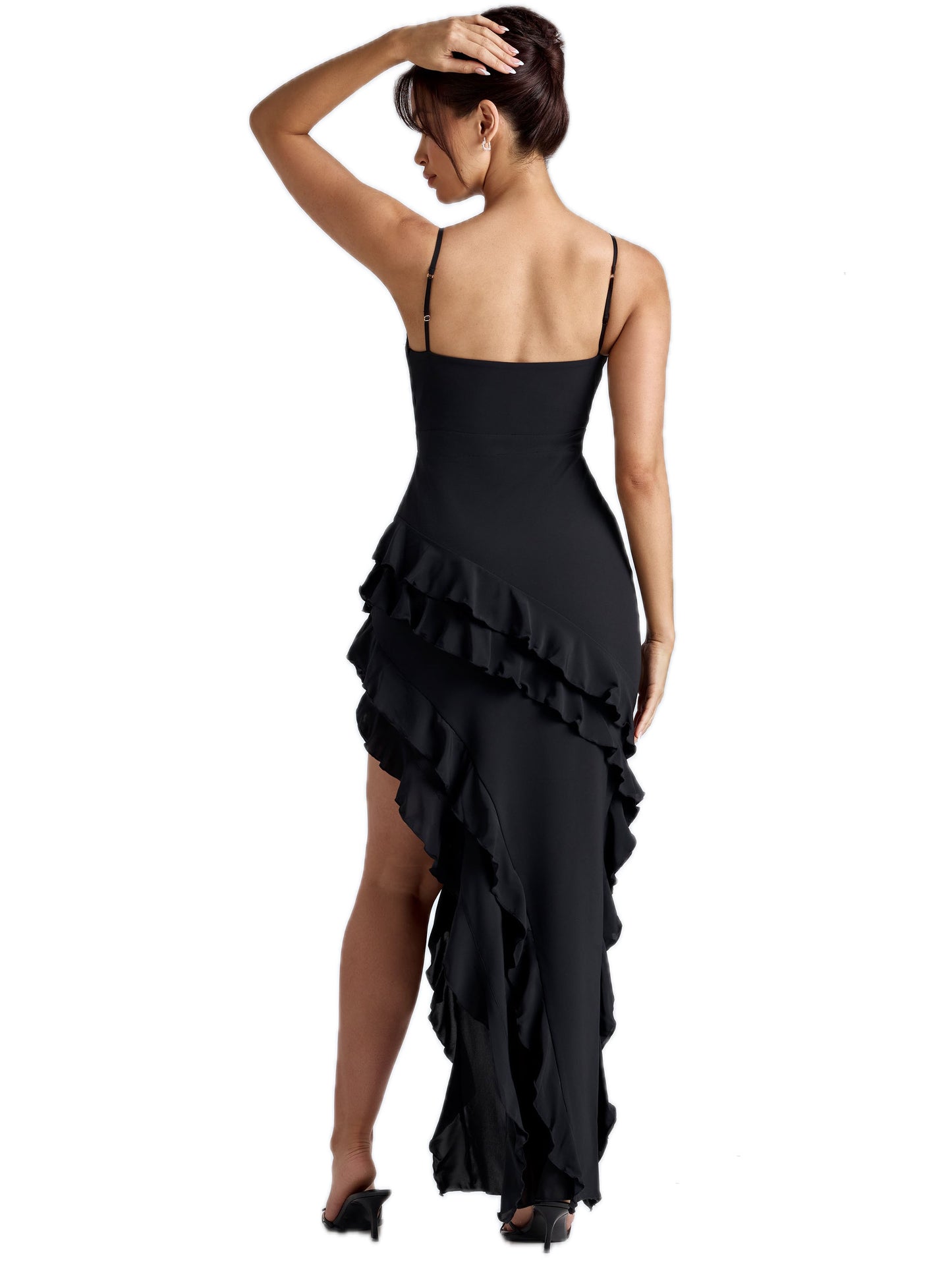 Pearl Chiffon Sheath Long Prom Dress V Neck Ball Gown GD300030
