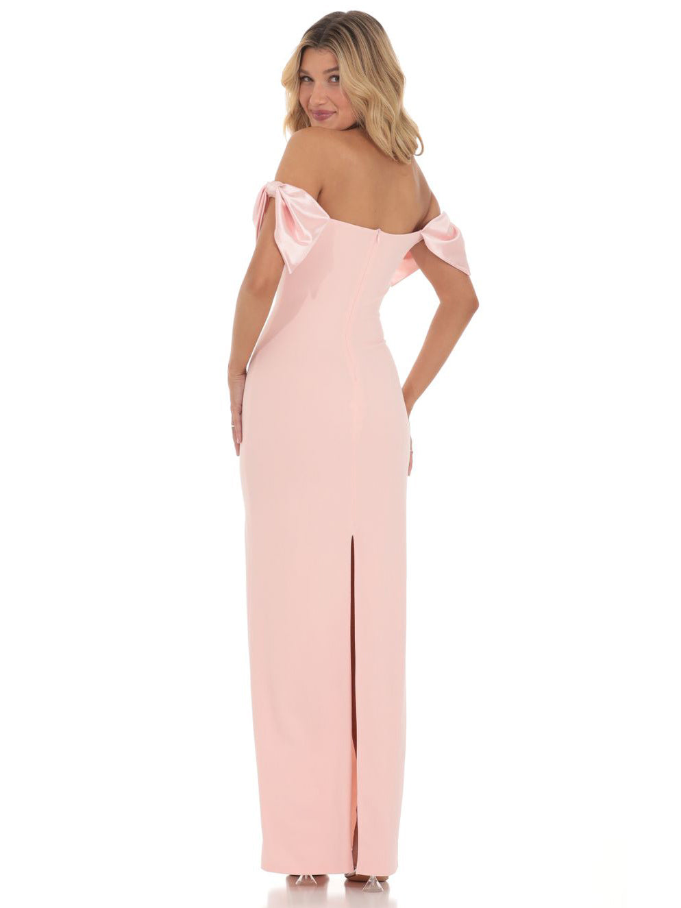 Pearl Chiffon Sheath Long Prom Dress Off-the-shoulder Ball Gown GD300020