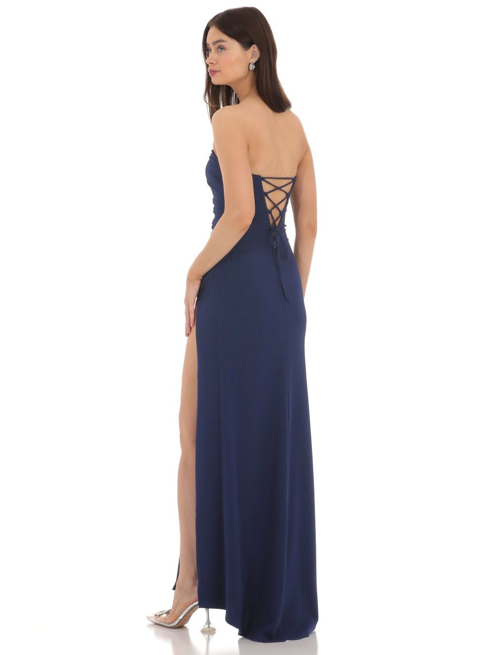 Sheath Long Prom Dress Strapless Evening Ball Gown GD300024