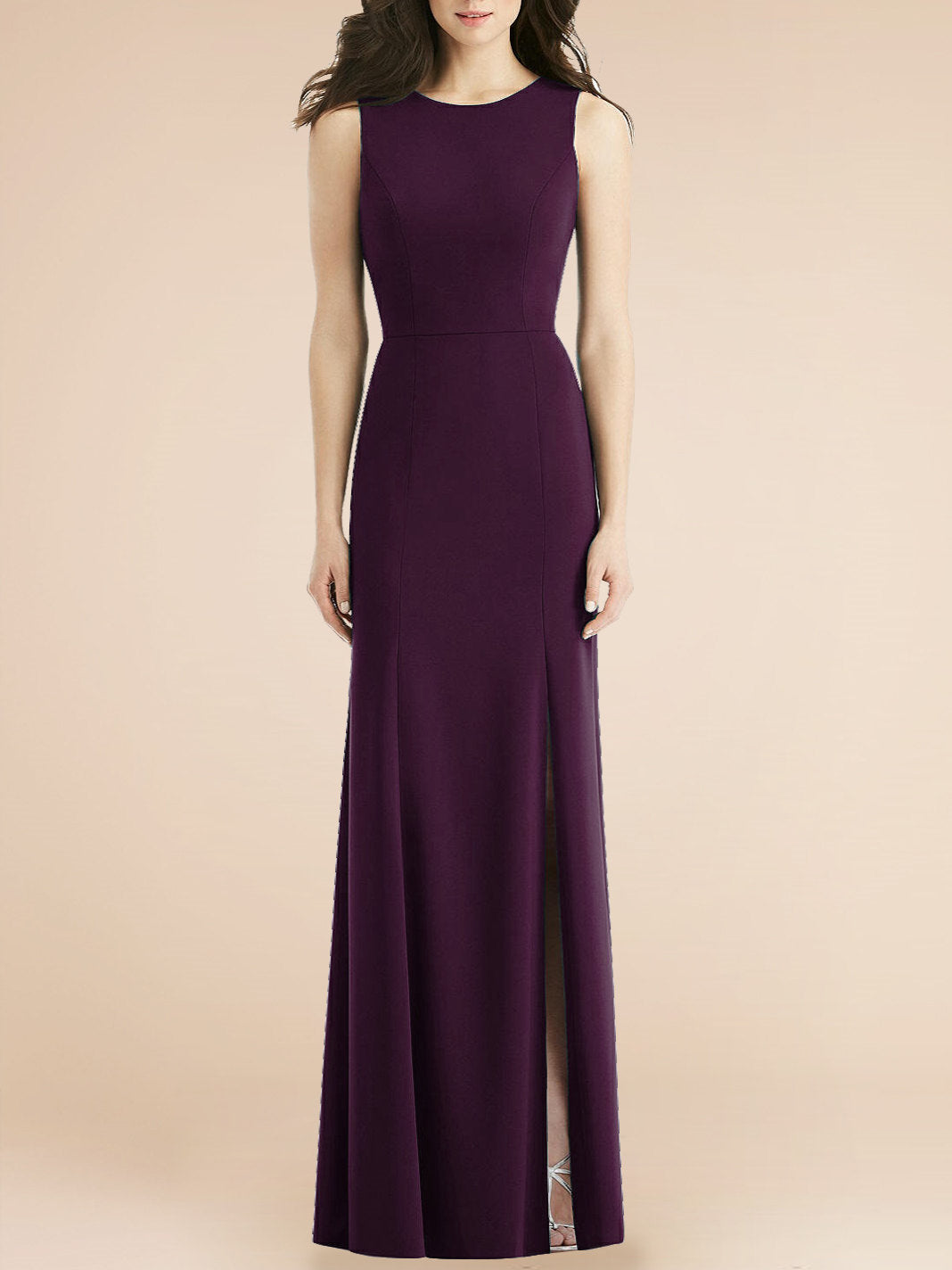 Chiffon Halter Sleeveless Bridesmaid Dress| Plus Size | 60+ Colors