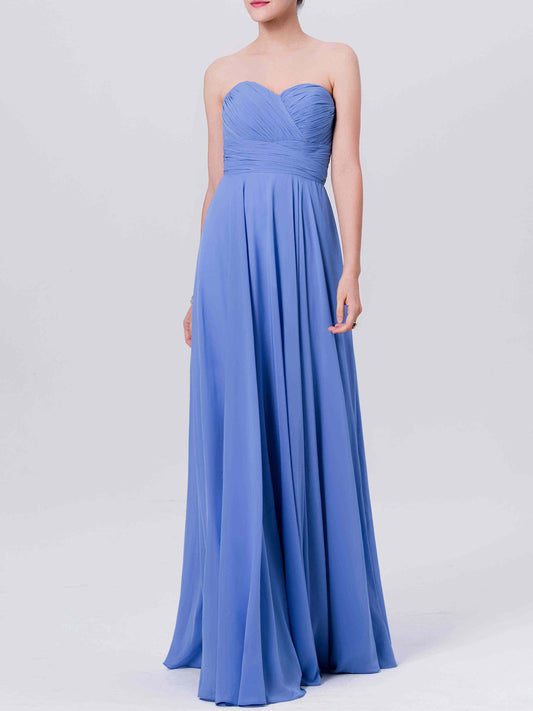 Chiffon V-Neck Sleeveless Bridesmaid Dress| Plus Size | 60+ Colors