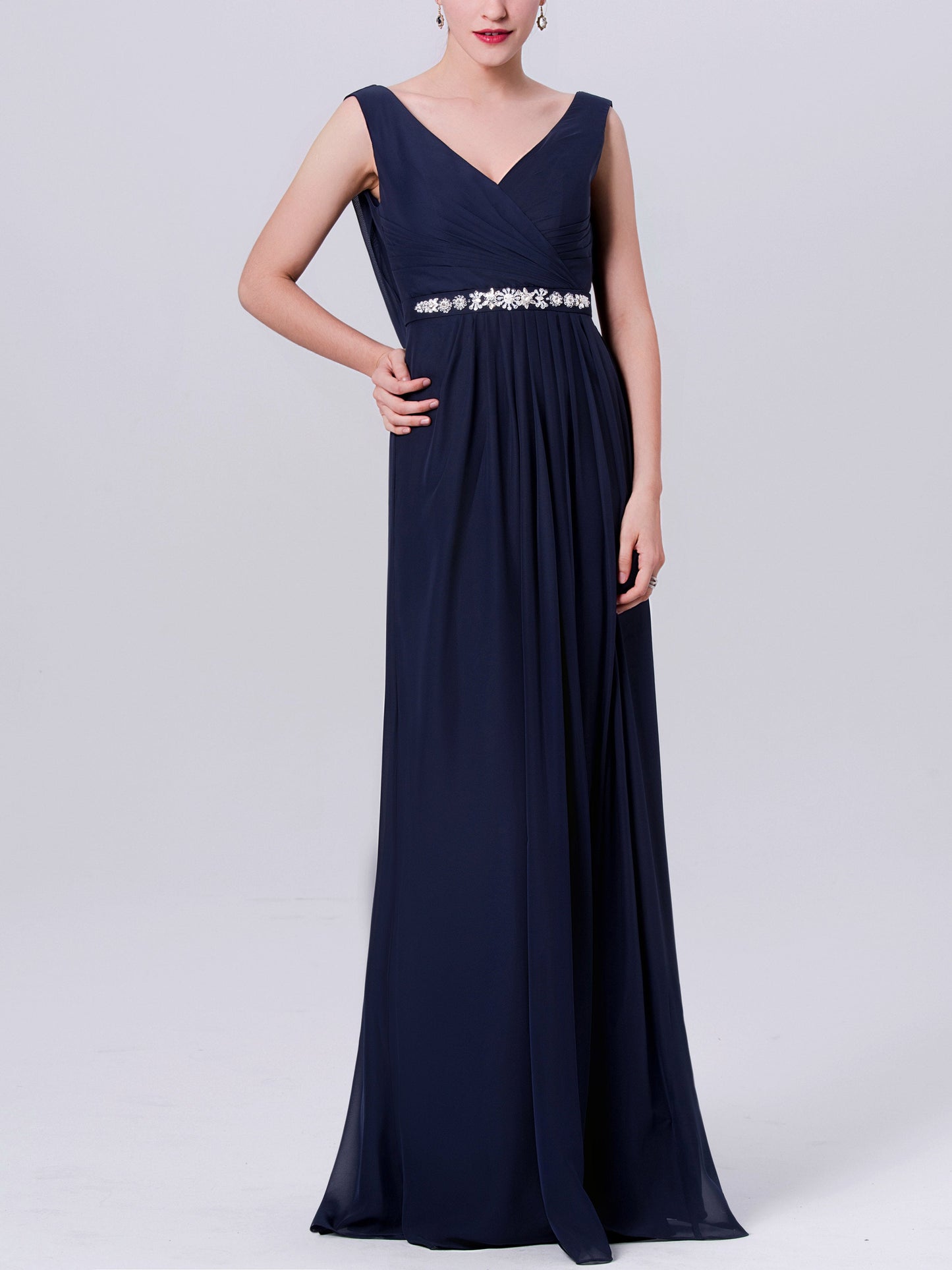 Chiffon Halter Sleeveless Bridesmaid Dress| Plus Size | 60+ Colors