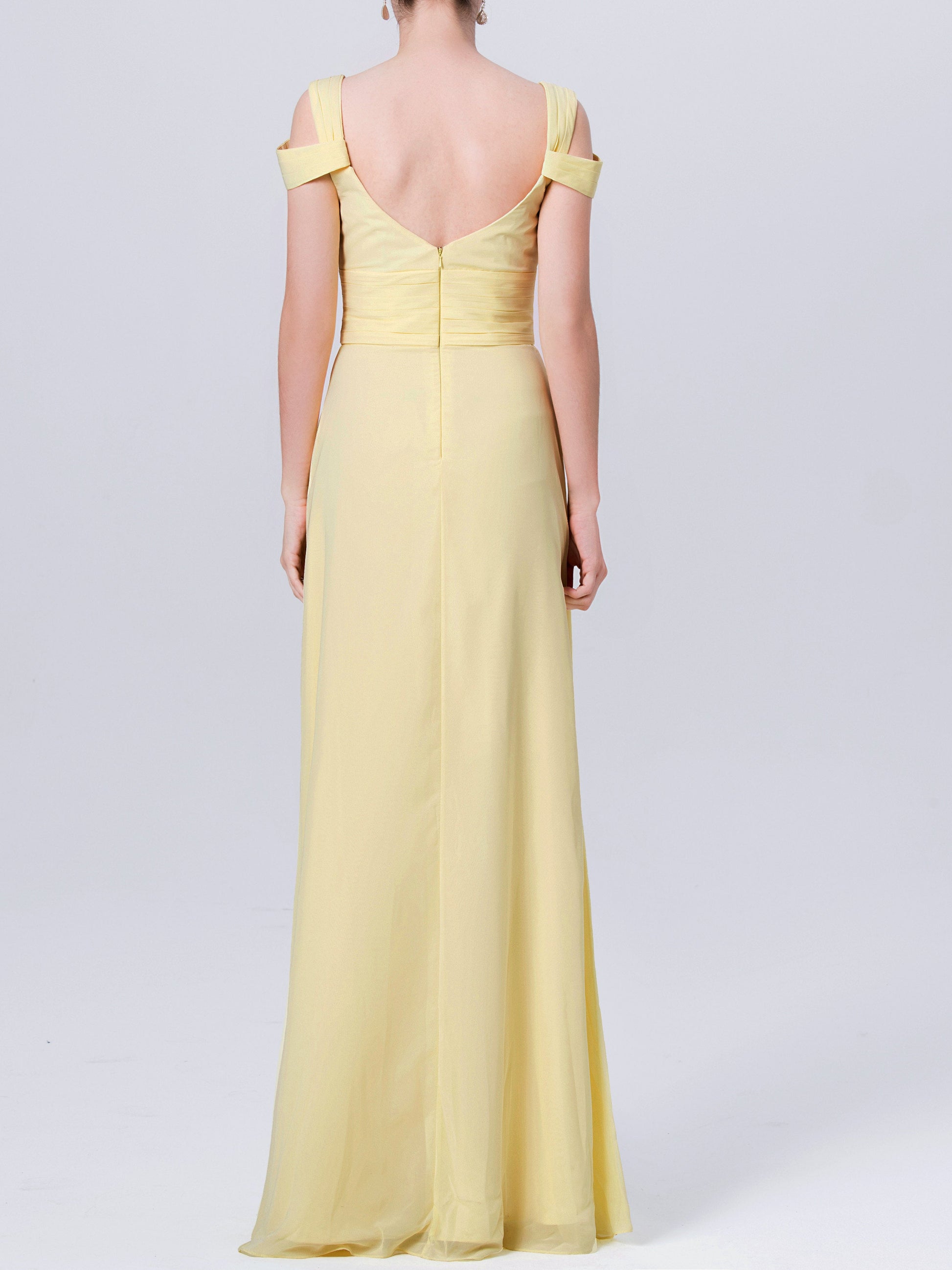 Chiffon Halter Sleeveless Bridesmaid Dress| Plus Size | 60+ Colors