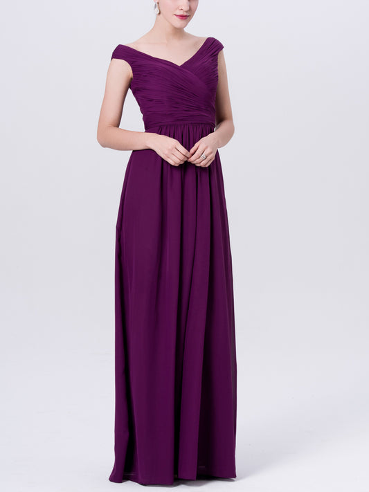 Chiffon Halter Sleeveless Bridesmaid Dress| Plus Size | 60+ Colors