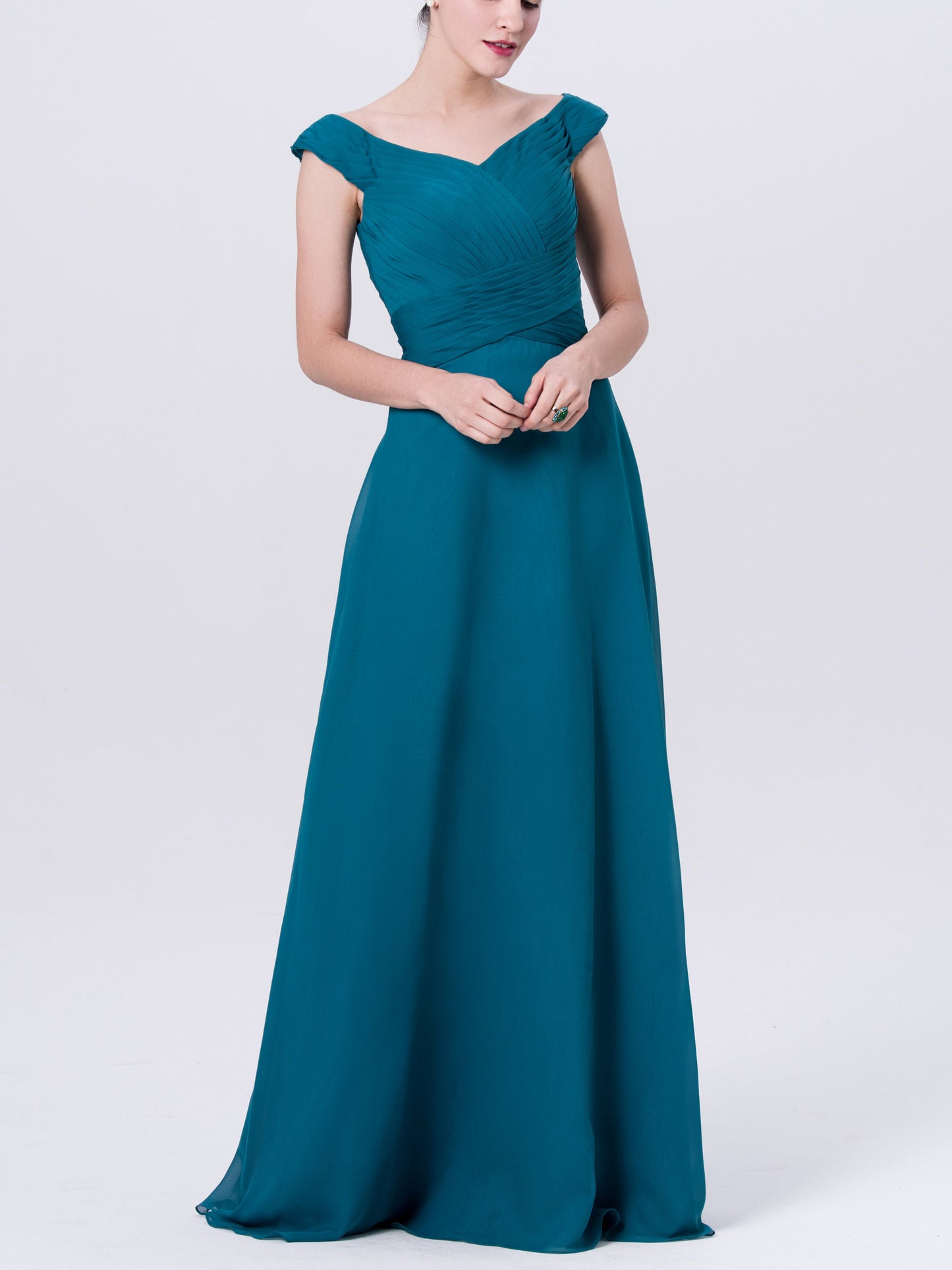 Chiffon Halter Sleeveless Bridesmaid Dress| Plus Size | 60+ Colors