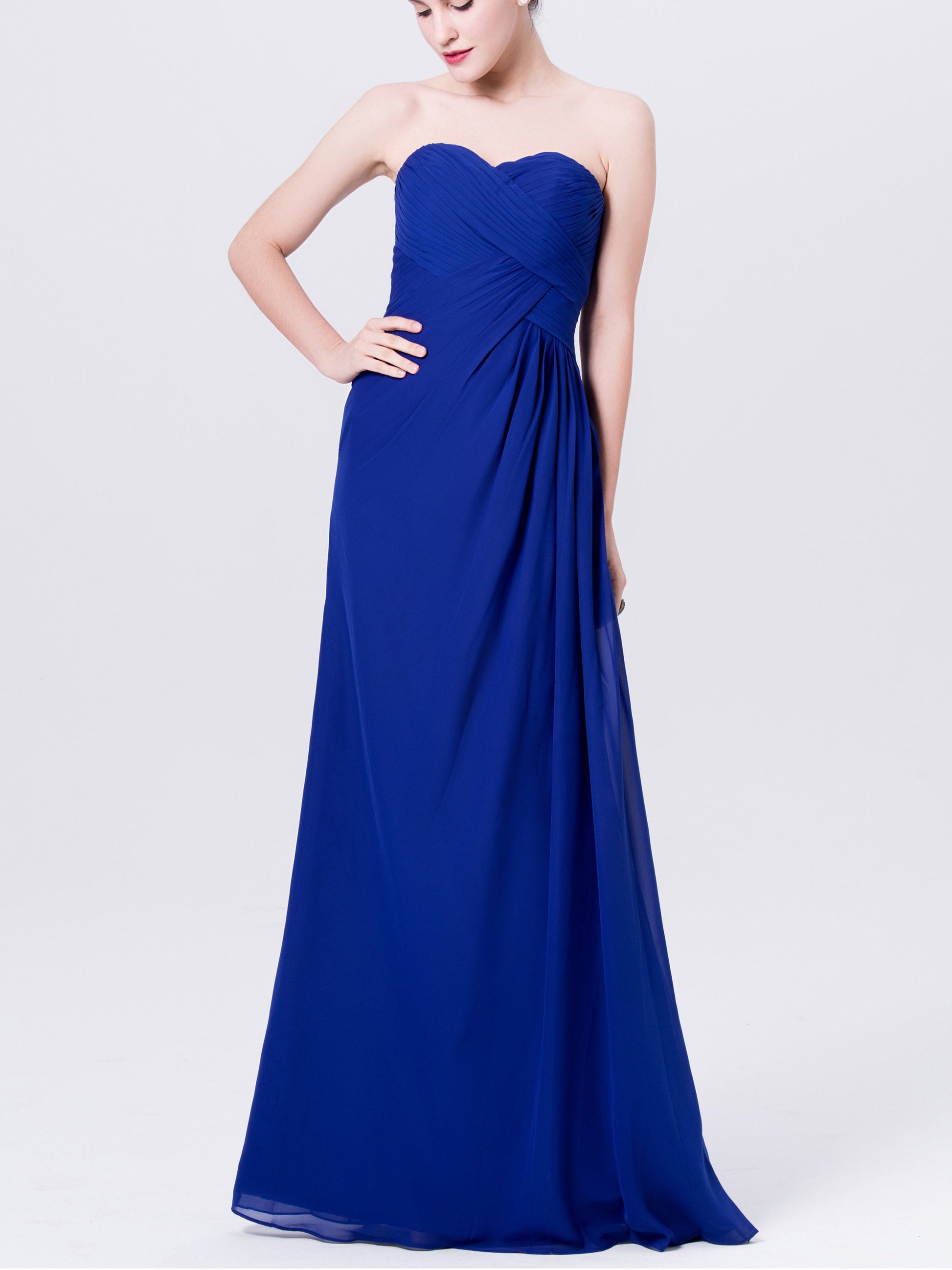 Chiffon Halter Sleeveless Bridesmaid Dress| Plus Size | 60+ Colors